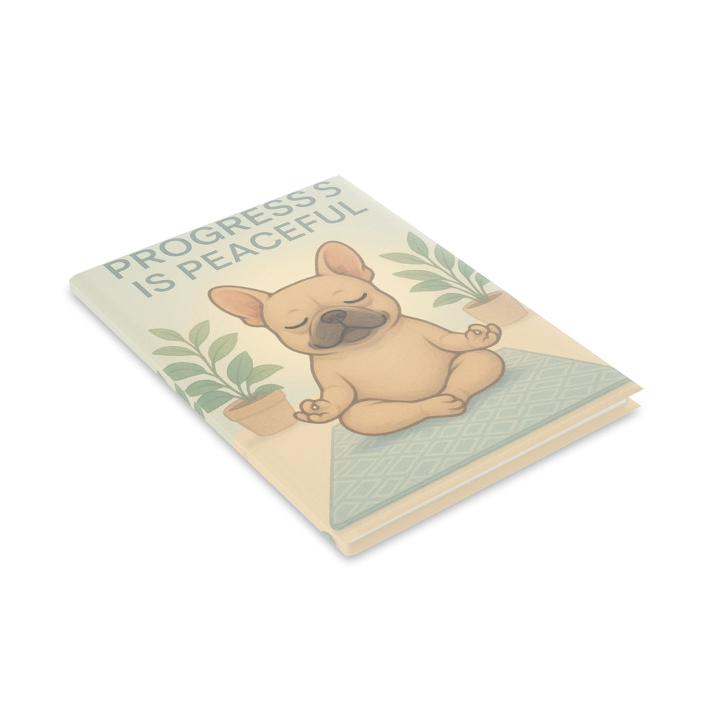 Meditative Dog Hardcover Notebook, Journal for Mindfulness, Inspirational Stationery, Gift for Pet Lovers, Mental Health Journal