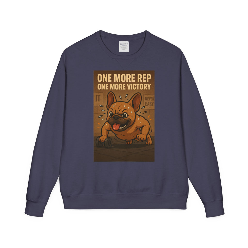 French Bulldog Gym Motivation Sweatshirt, Workout Apparel, Pet Lover Gift, Dog Owner Hoodie, Fitness Sweater, Cute Frenchie Jumper