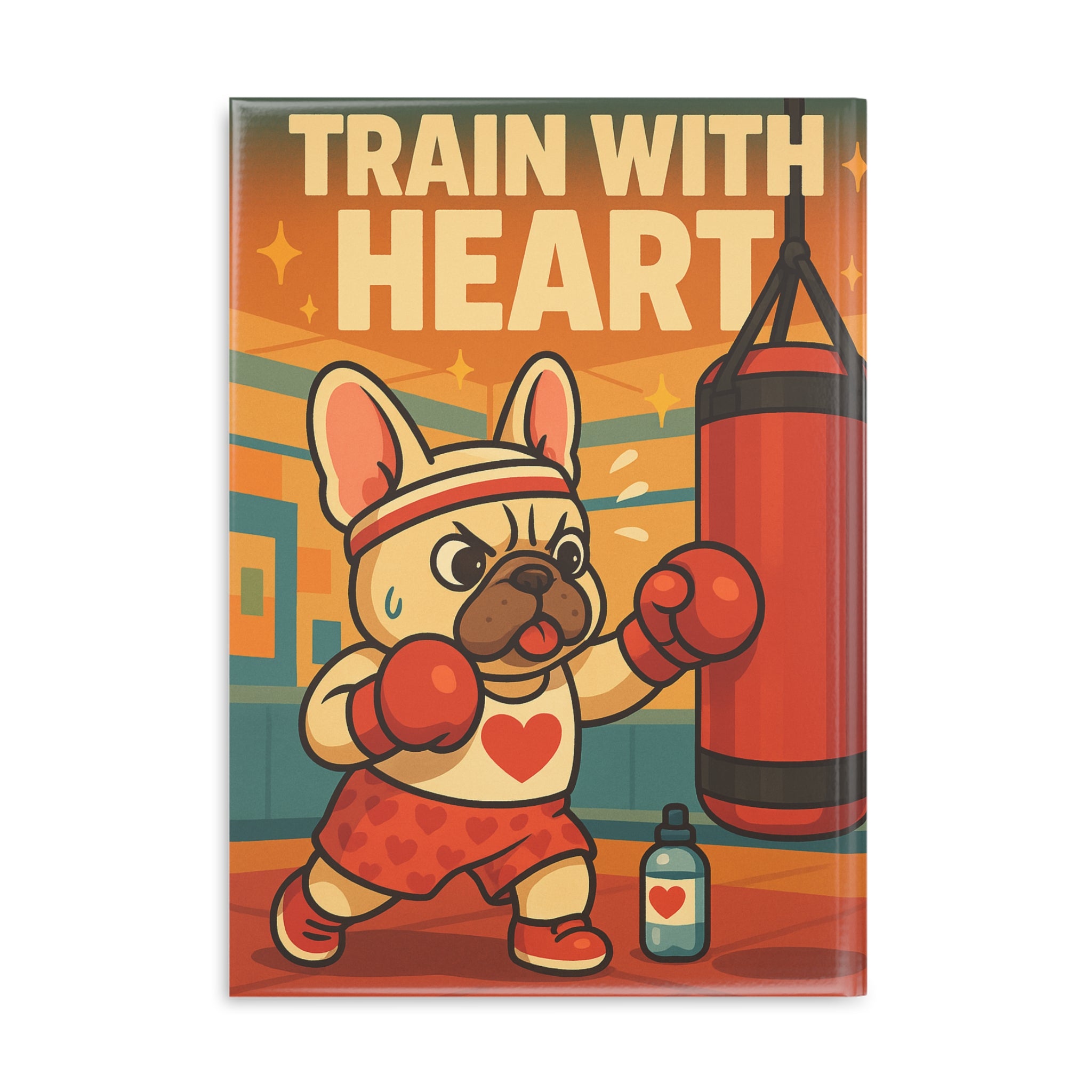 Cute Dog Themed Hardcover Notebook, Ideal for Runners, Gift for Pet Lovers, Journal for Celebrations, Running Log, Motivational Notebook