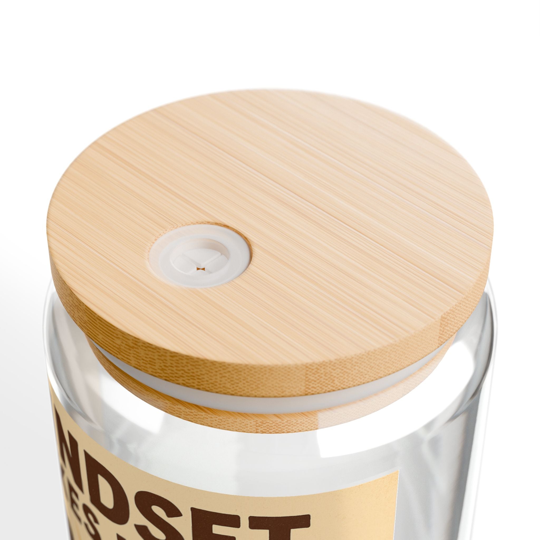 Mindset Makes Moves Sipper Glass – 16oz Motivational Chess Pug Drink Jar