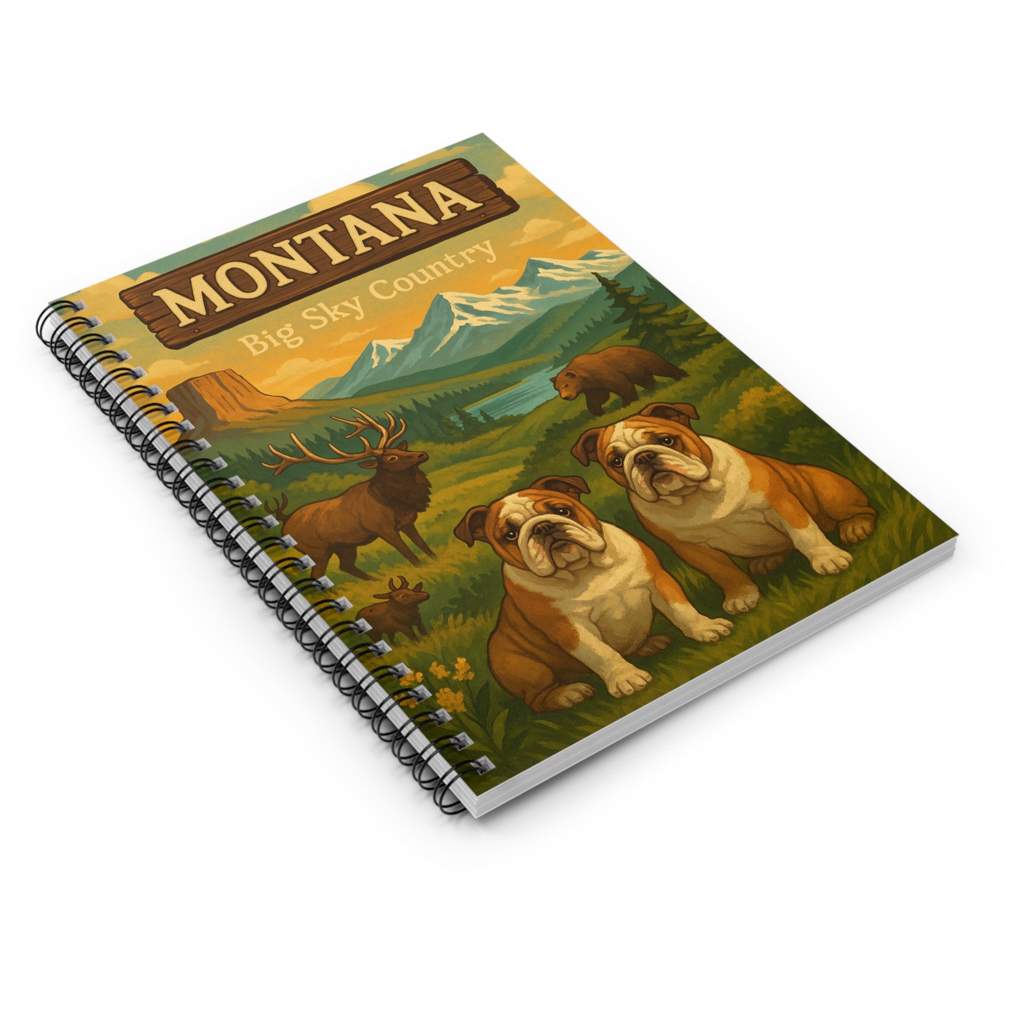 Montana Adventure Spiral Notebook - Unique Wildlife Design, Journaling, Note-taking, Gift for Nature Lovers, School Supplies, Travel [...]