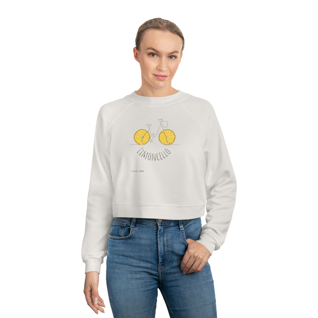 Lemon Eyes smiley Pullover | cropped fleece black