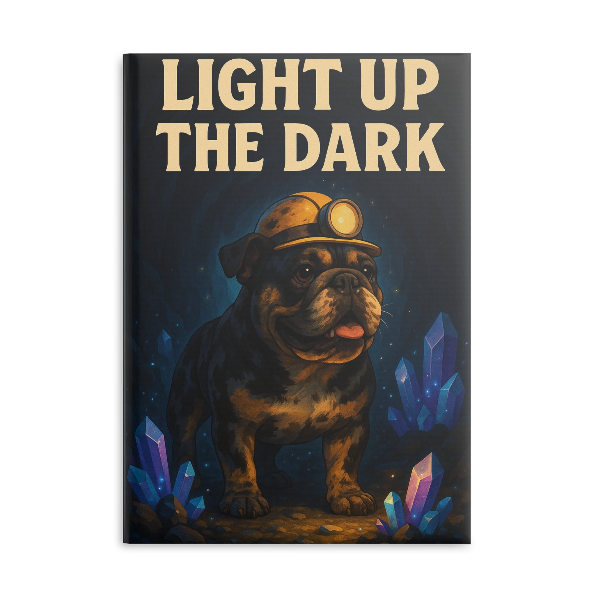 Light Up the Dark Hardcover Notebook, Cute Dog Journal, Puffy Cover Notebook, Gift for Dog Lovers, Inspirational Notepad