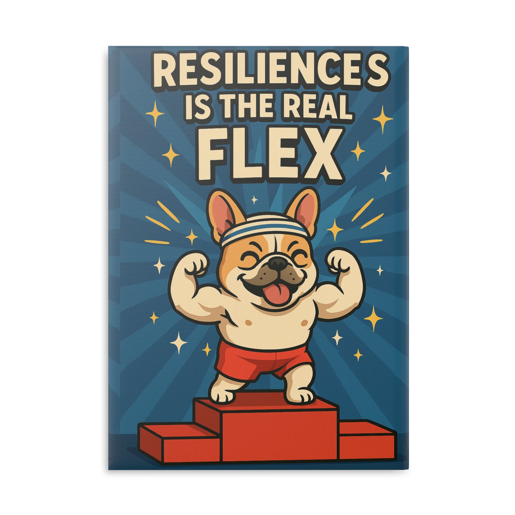 Resilience-Themed Hardcover Notebook, Motivational Journal, Gift for Students, Fitness Enthusiasts, Inspirational Writing, Dog Lover Gift