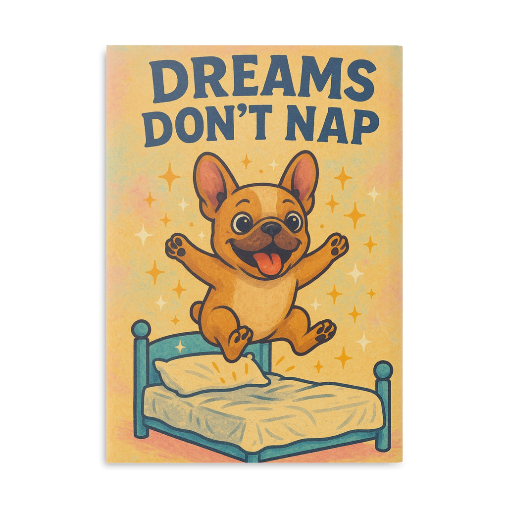 Dreams Don't Nap Hardcover Notebook for Dreamers, Cute Journaling, Gifts for Students, Motivational School Supplies, Stationery for Kids