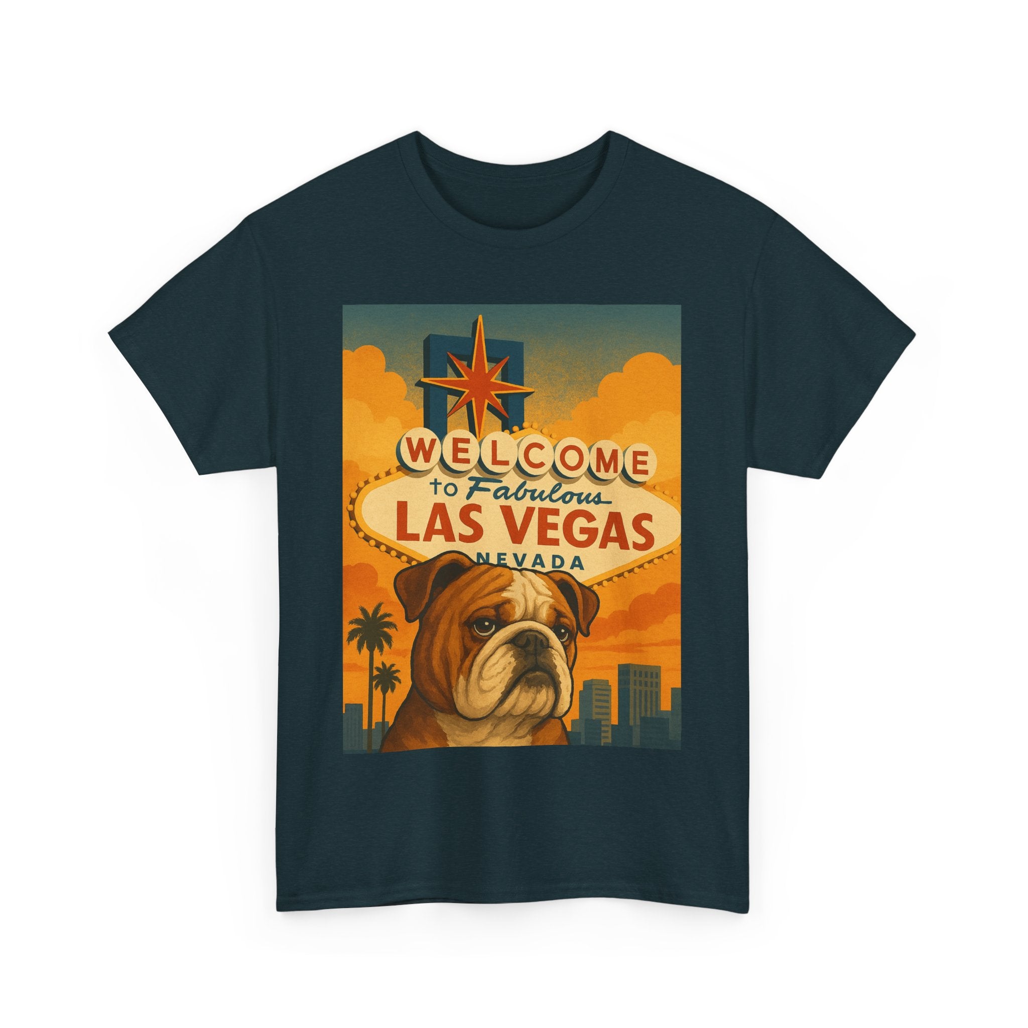 Vintage Las Vegas Bulldog Unisex Heavy Cotton Tee
