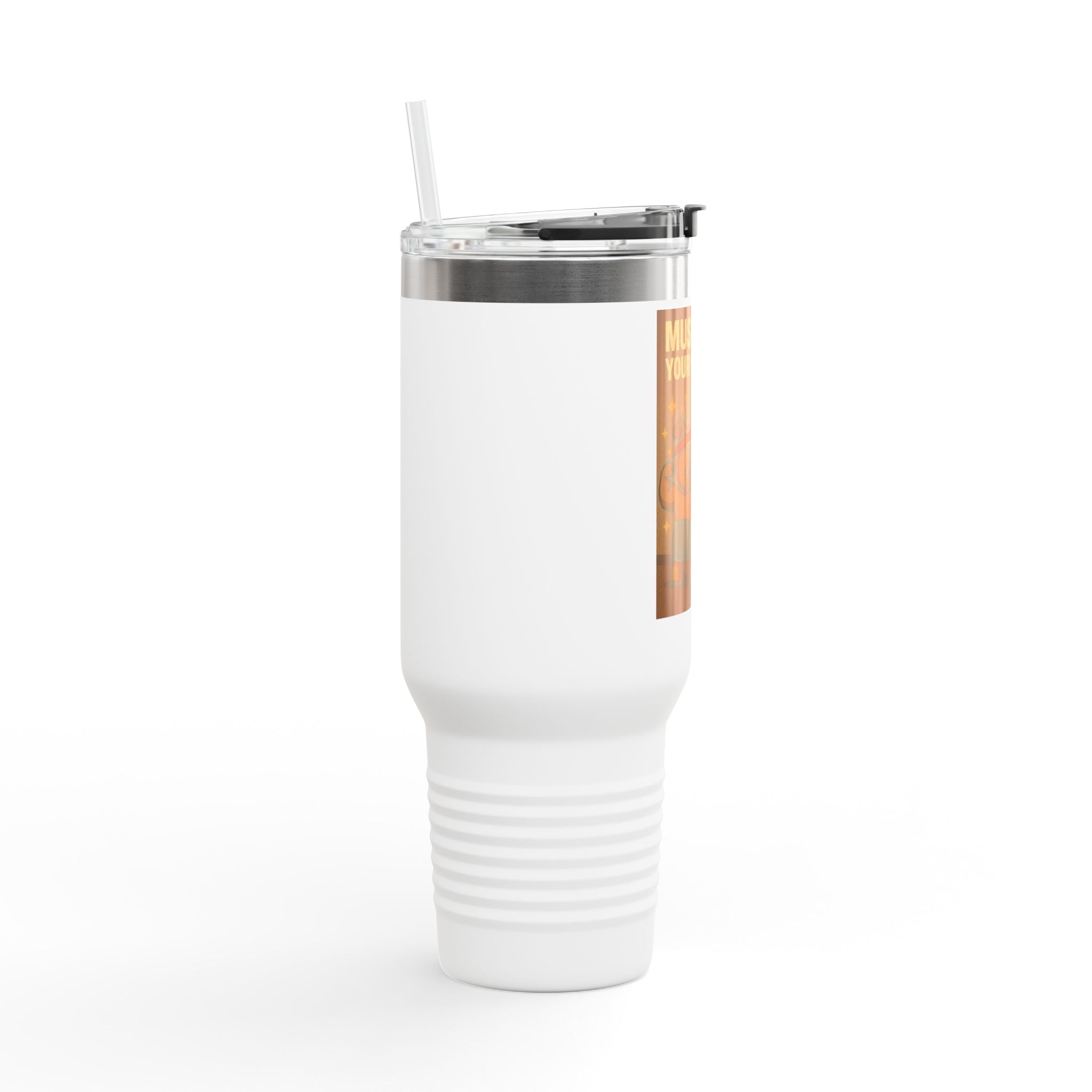 Motivational Bulldog Insulated Travel Mug | 40oz | Perfect for Gym, Outdoor Adventures, and Daily Hydration | Unique Gift for Fitness.