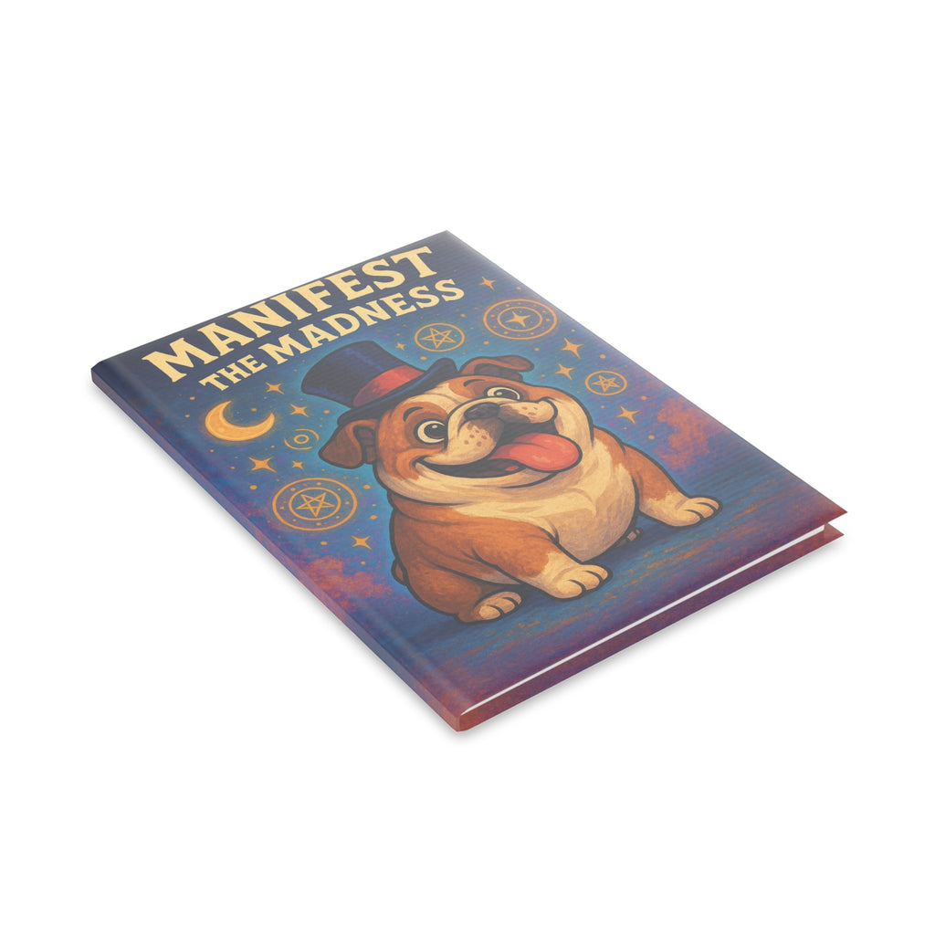Hardcover Notebook with Puffy Covers, Cute Dog Journal, Manifest the Madness Stationery, Gift for Dog Lovers, Office Supplies
