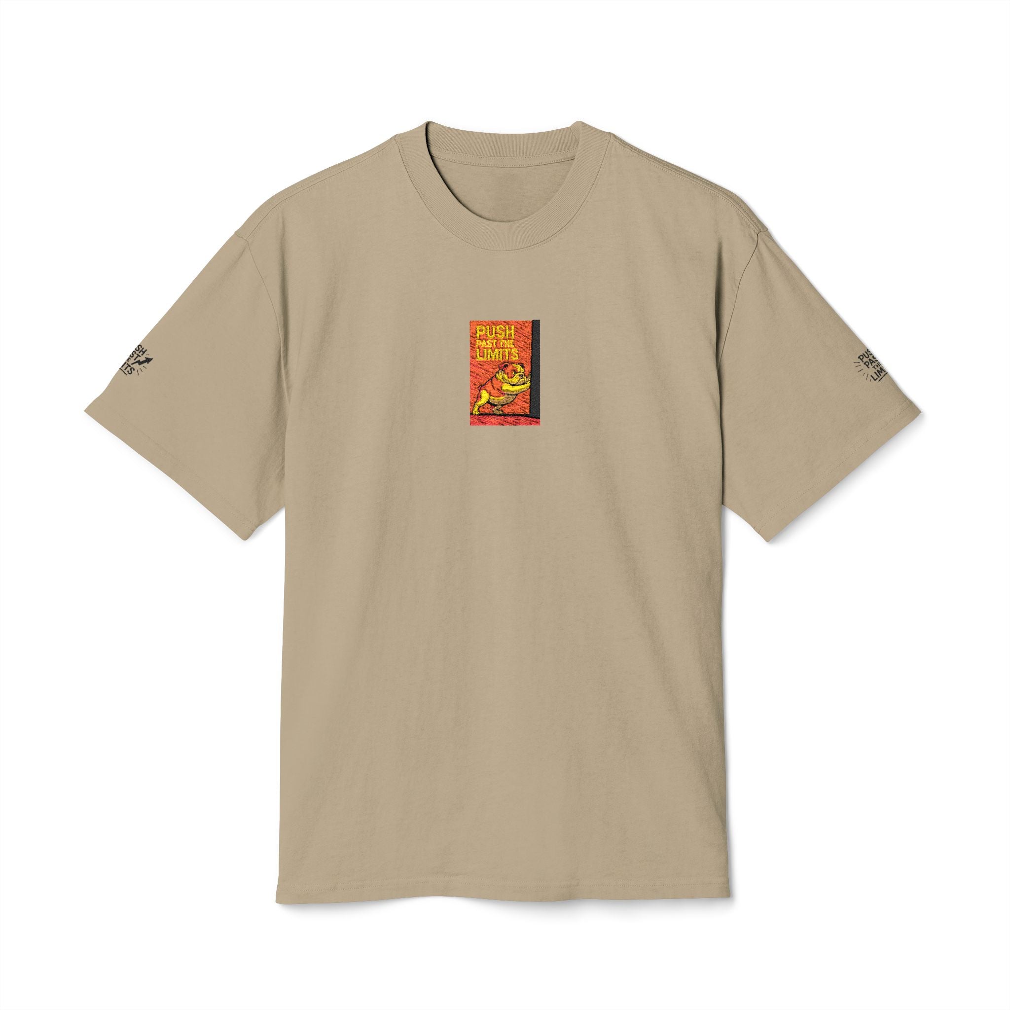 Vintage 'Push Past The Limit' T-Shirt  Small Chest Graphic, Sleeve Accents Tee