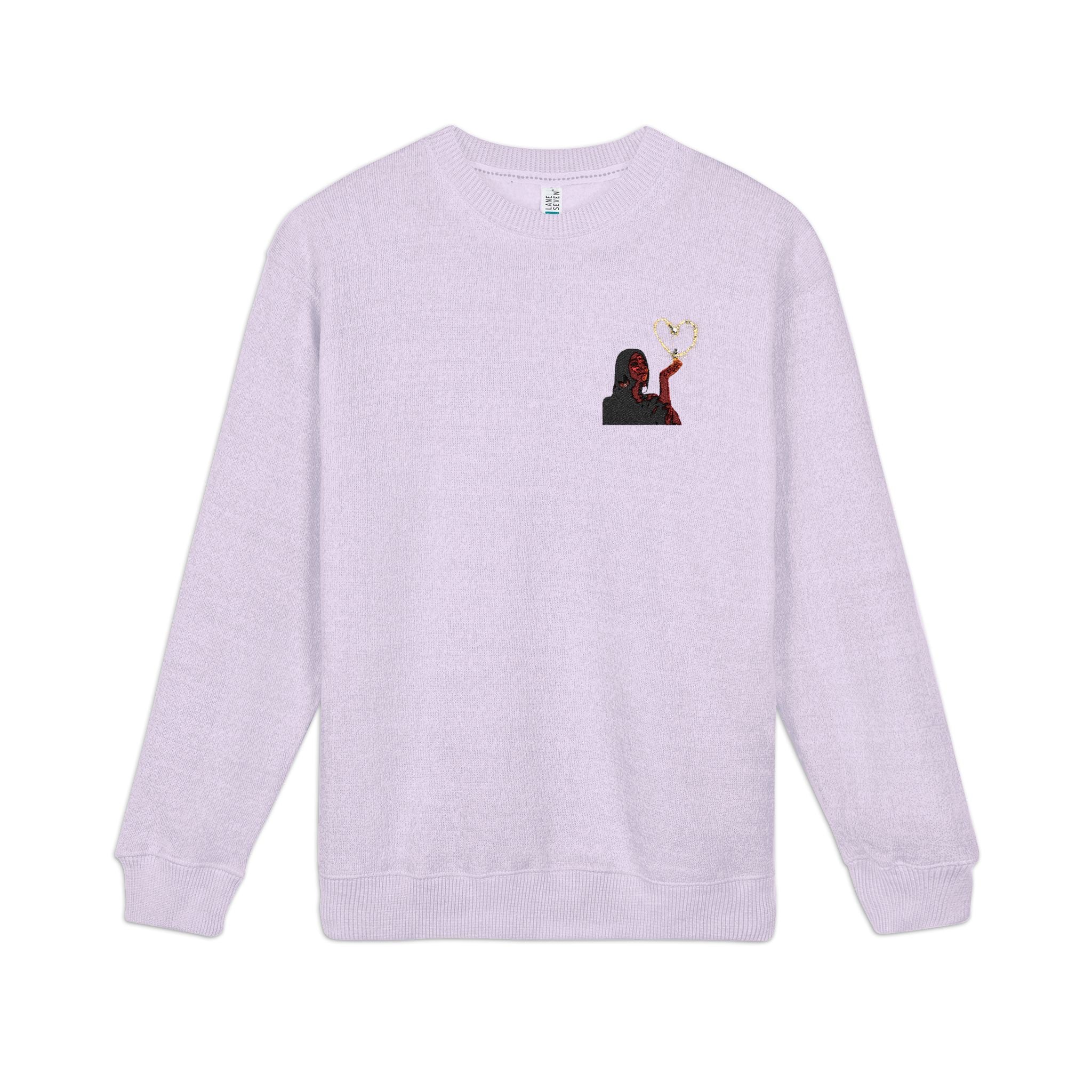 Embroidered Nantucket Cozy Heart Crewneck Sweatshirt