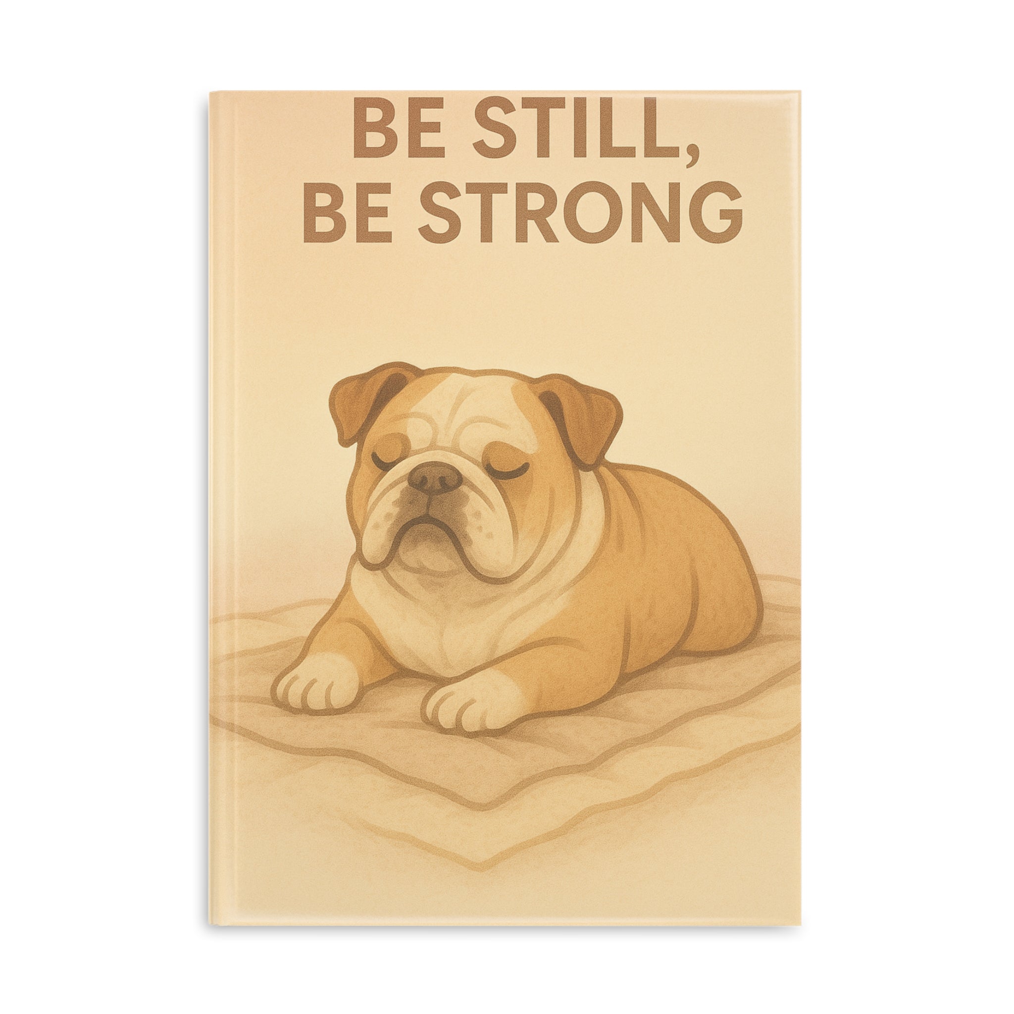 Serene Bulldog Notebook, Cute Hardcover Journal, Inspirational Gift, Pet Lovers Stationery, Motivational Writing Pad