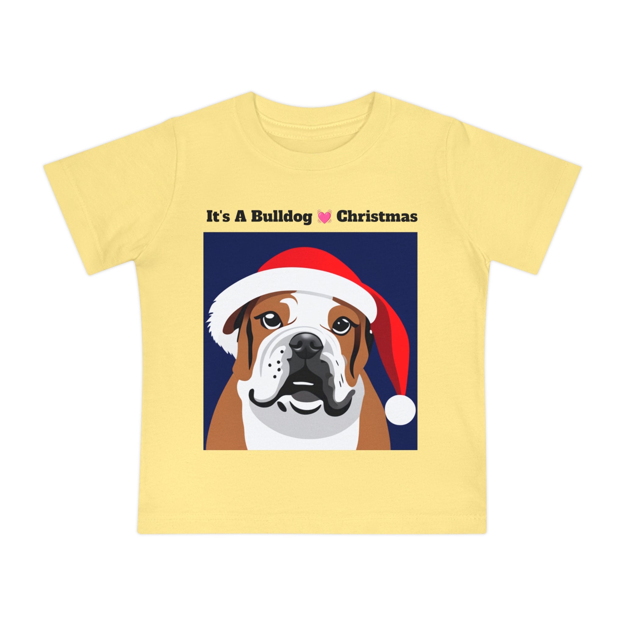 It's A Bulldog Lover Christmas Baby Short Sleeve T-Shirt