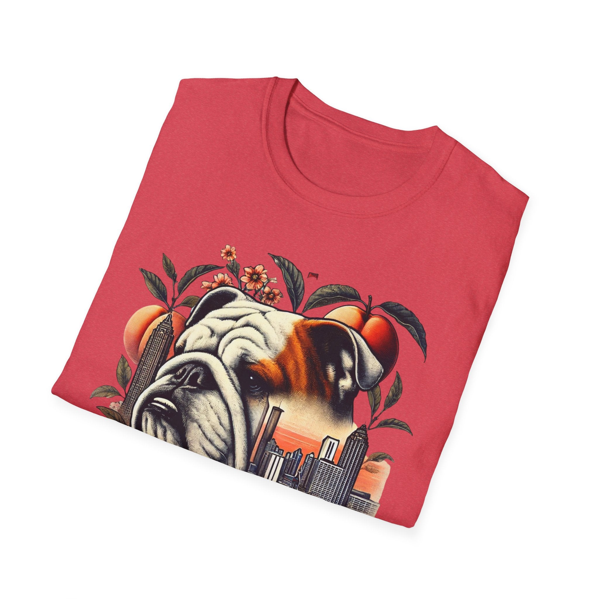 Georgia Bulldog Graphic Unisex Softstyle TShirt Casual Comfort for Dog Lovers