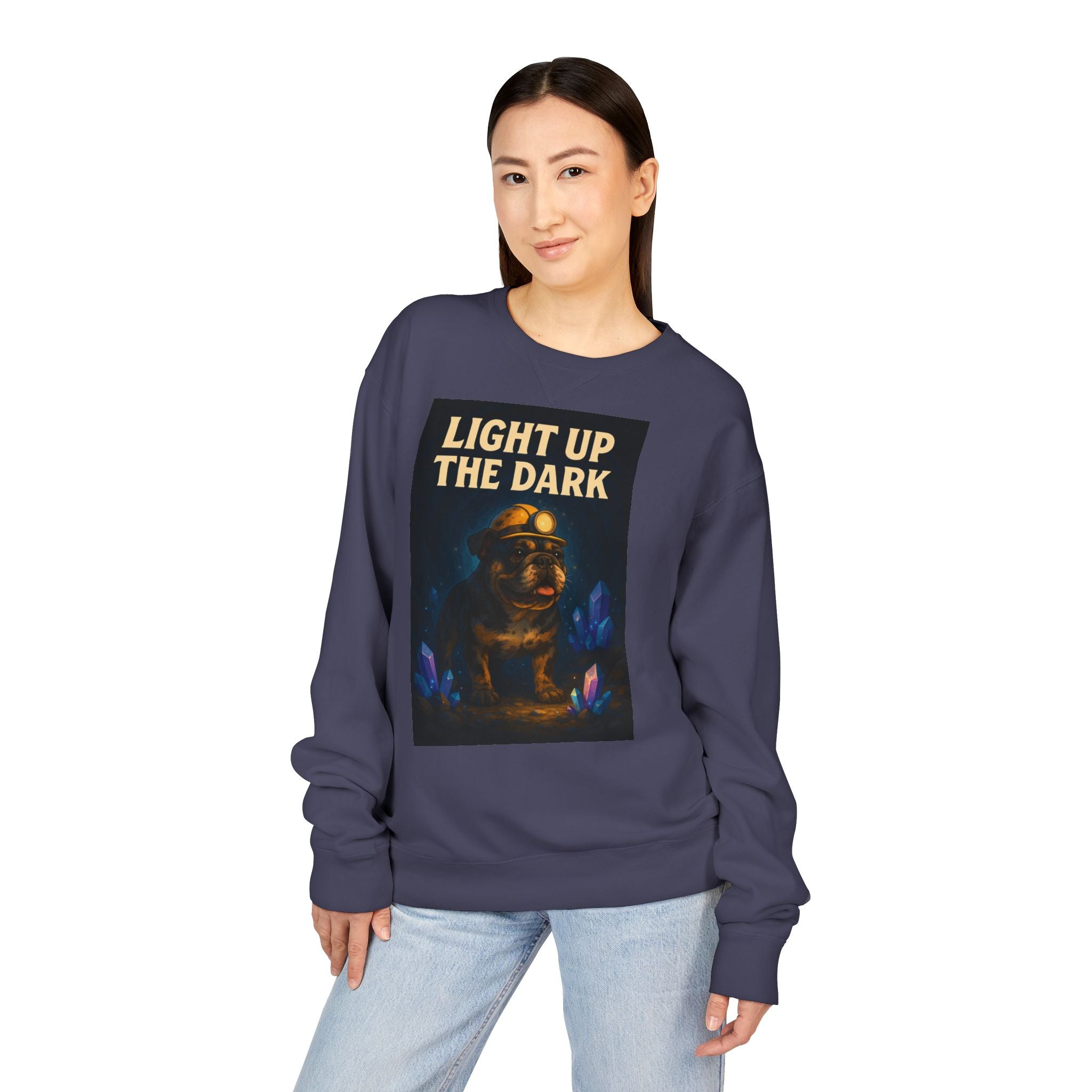 English Bulldog Cozy Graphic Sweatshirt, Inspirational Message, Unisex Sweatshirt, Dog Lover Gift, ComfortWash Crewneck, Cozy Bulldog Jumper