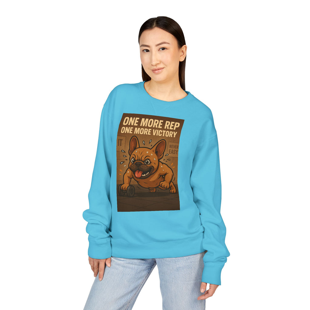 French Bulldog Gym Motivation Sweatshirt, Workout Apparel, Pet Lover Gift, Dog Owner Hoodie, Fitness Sweater, Cute Frenchie Jumper