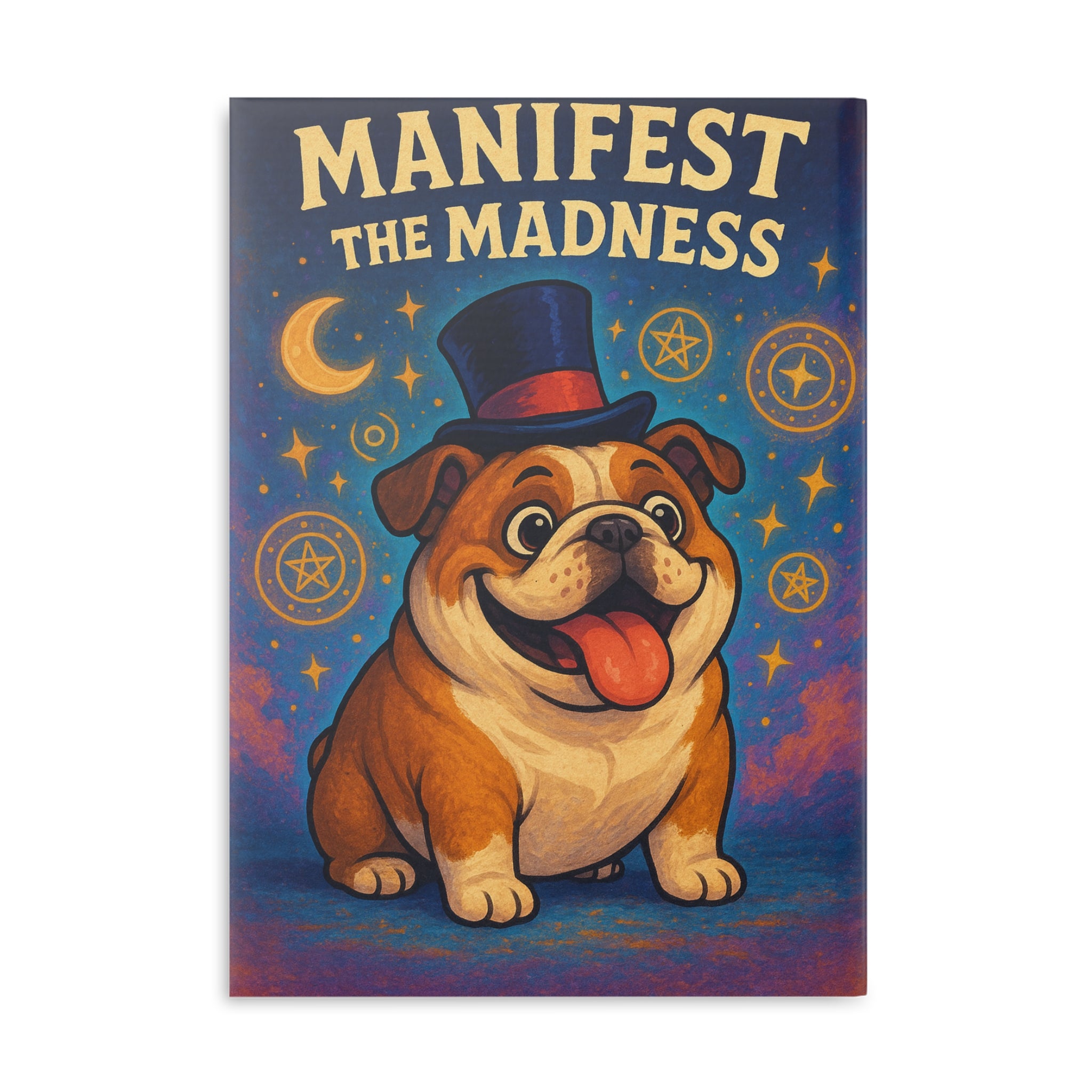 Hardcover Notebook with Puffy Covers, Cute Dog Journal, Manifest the Madness Stationery, Gift for Dog Lovers, Office Supplies