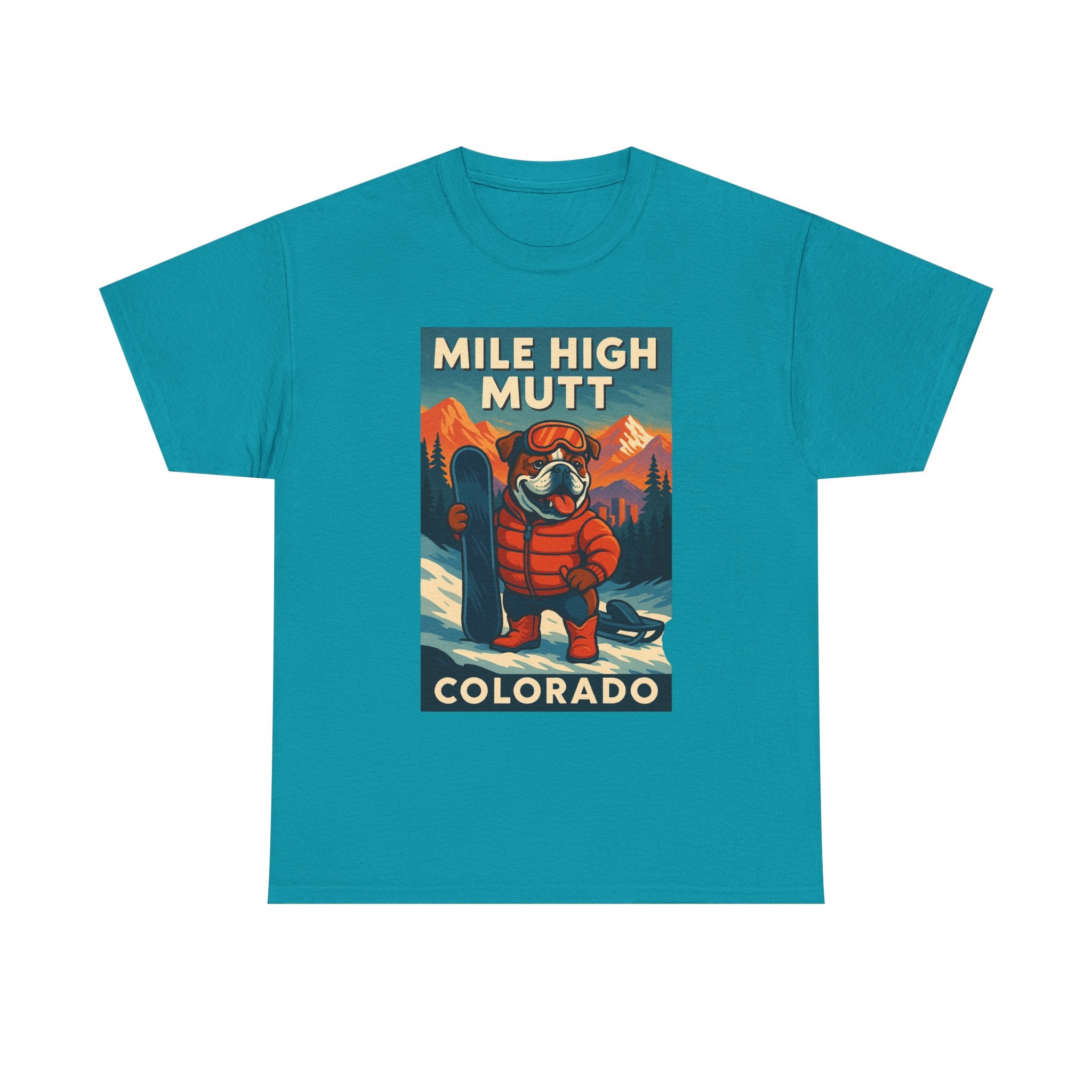 Mile High Mutt Unisex Heavy Cotton Tee Colorado Ski Adventure Shirt