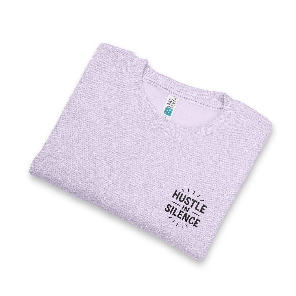 Nantucket Embroidered Crewneck Sweatshirt 'Hustle in Silence' Minimal Chest Logo