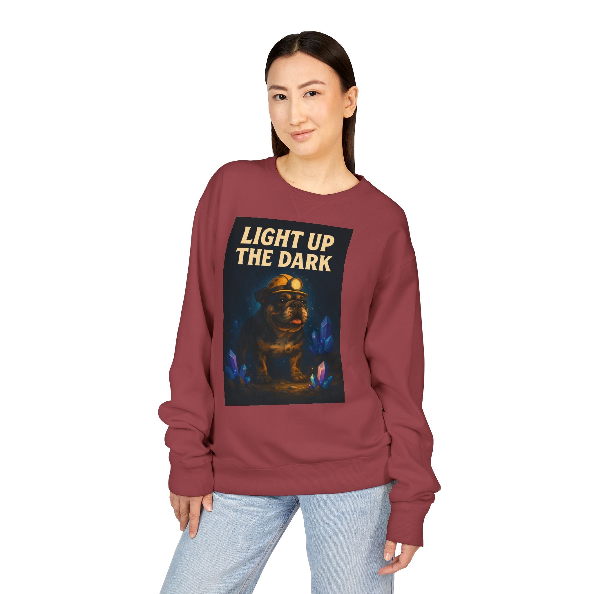 English Bulldog Cozy Graphic Sweatshirt, Inspirational Message, Unisex Sweatshirt, Dog Lover Gift, ComfortWash Crewneck, Cozy Bulldog Jumper
