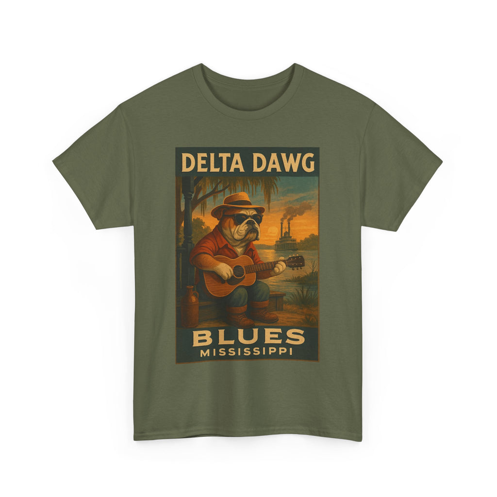 Mississippi Delta Dawg Blues Unisex Heavy Cotton Tee
