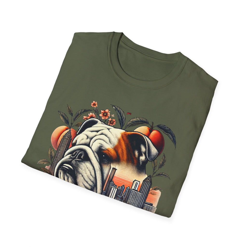 Georgia Bulldog Graphic Unisex Softstyle TShirt Casual Comfort for Dog Lovers