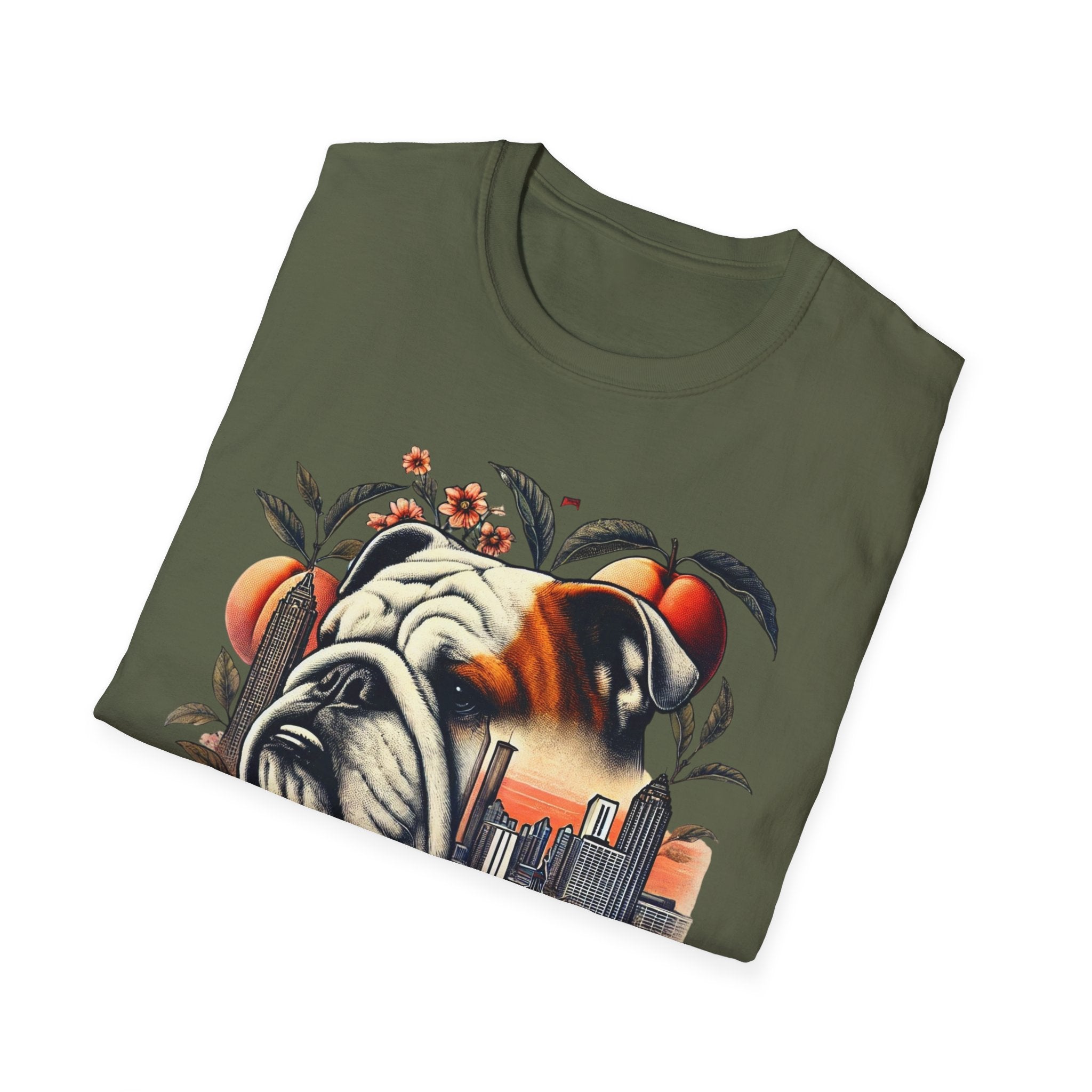 Georgia Bulldog Graphic Unisex Softstyle TShirt Casual Comfort for Dog Lovers