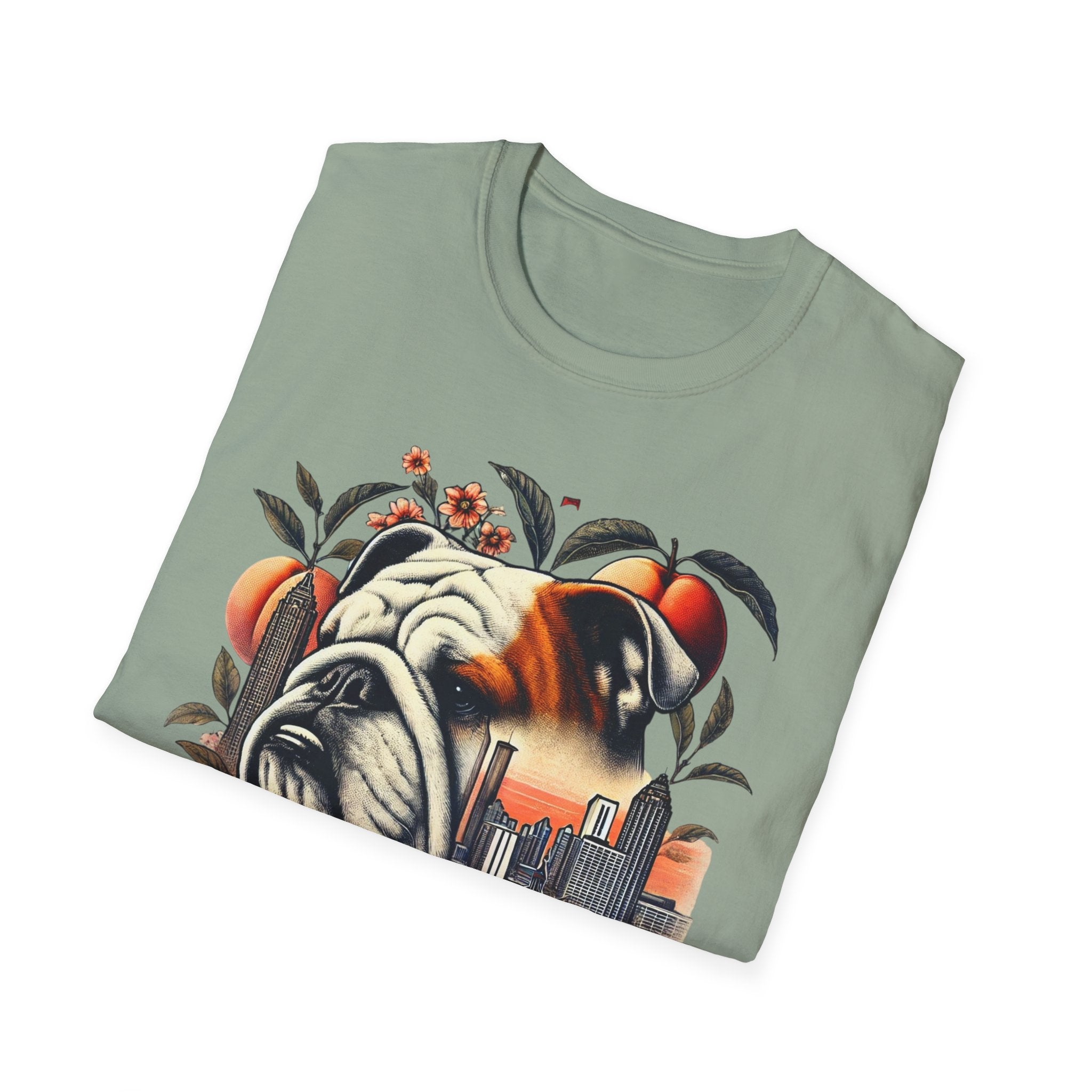 Georgia Bulldog Graphic Unisex Softstyle TShirt Casual Comfort for Dog Lovers