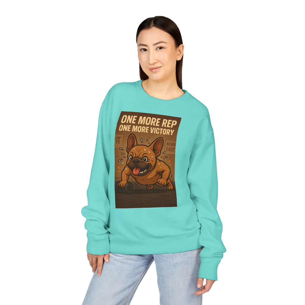 French Bulldog Gym Motivation Sweatshirt, Workout Apparel, Pet Lover Gift, Dog Owner Hoodie, Fitness Sweater, Cute Frenchie Jumper