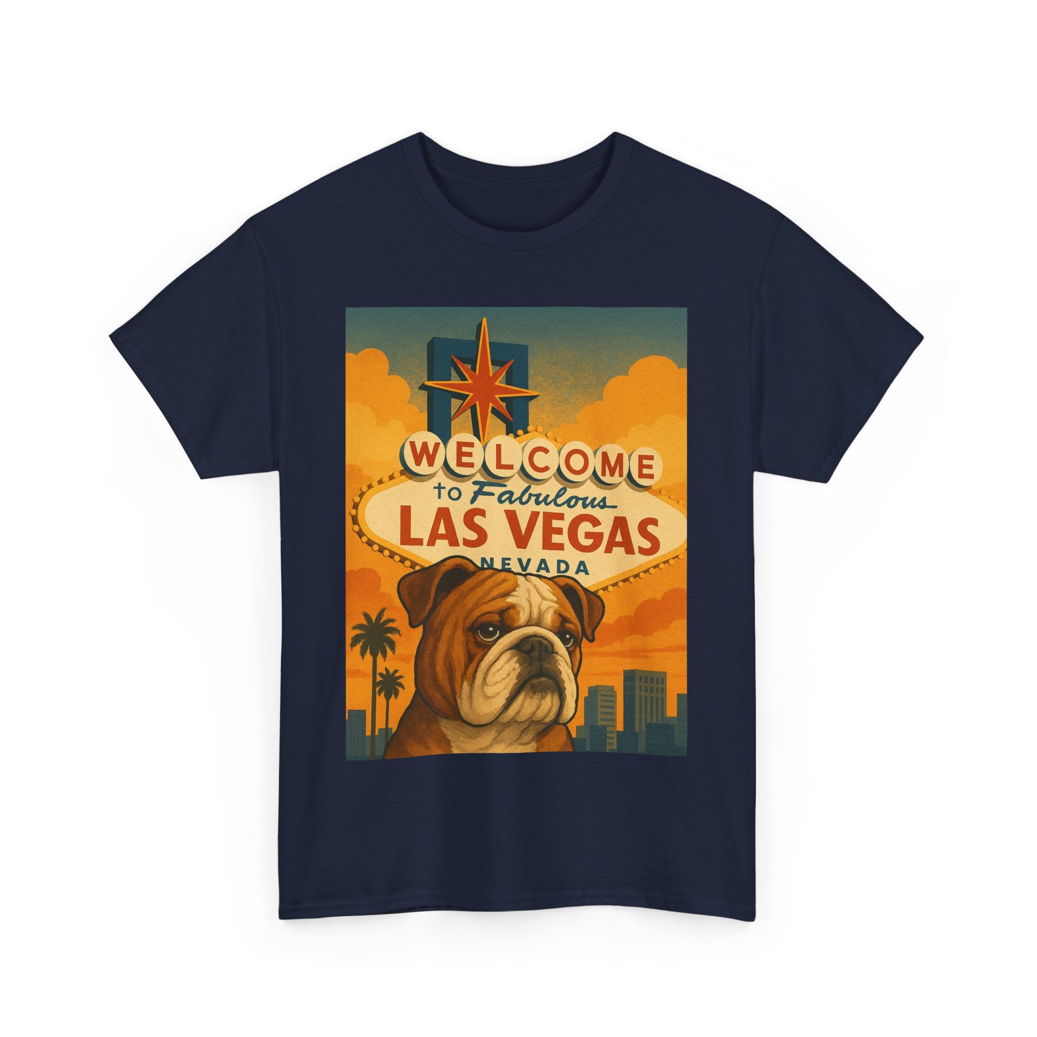 Vintage Las Vegas Bulldog Unisex Heavy Cotton Tee