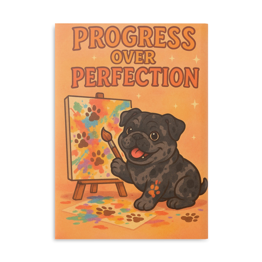 Progress Over Perfection Puppy Notebook - Cute Journal for Dog Lovers, Art Lovers, Students, Gift for Kids and Pet Owners, Writing, [...]