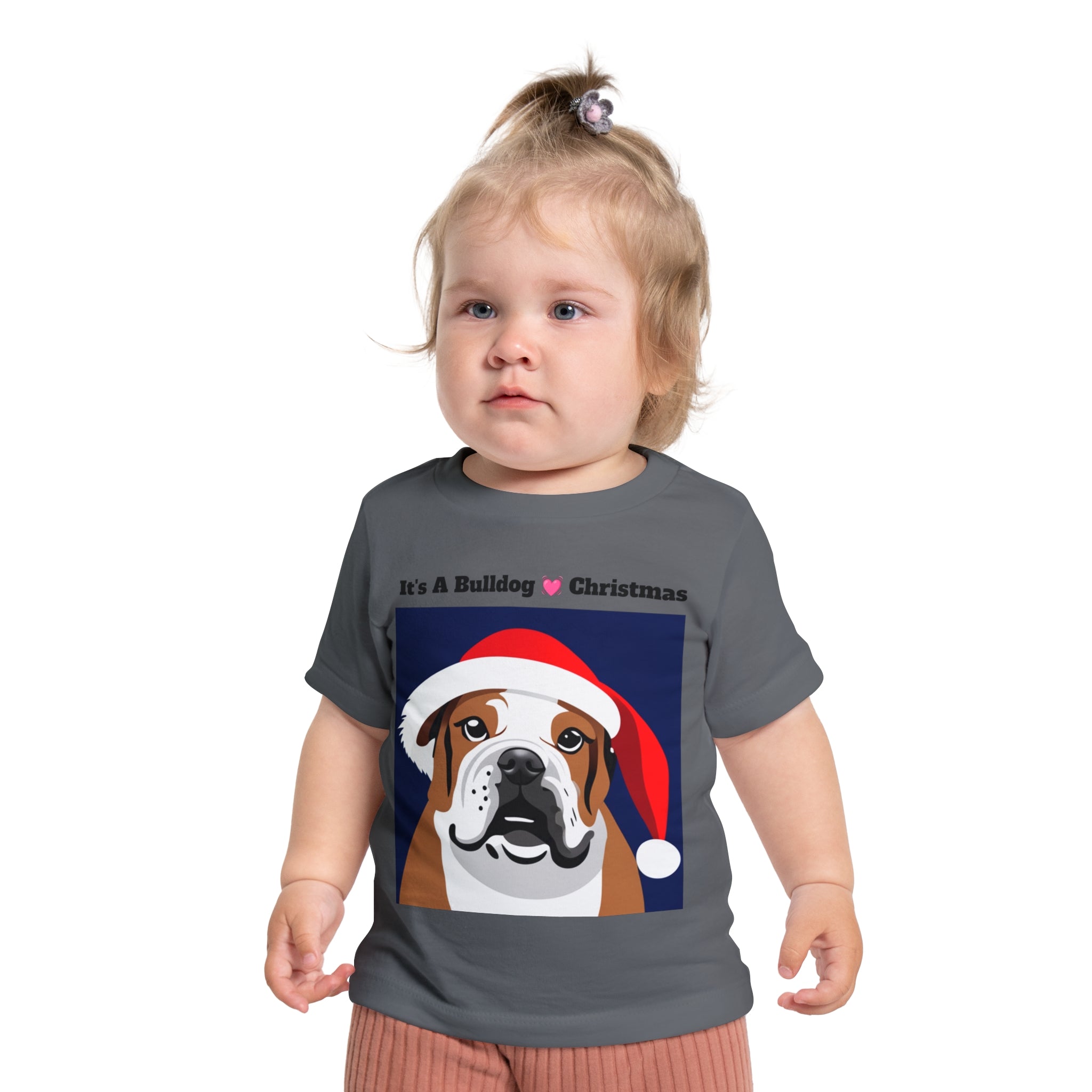 It's A Bulldog Lover Christmas Baby Short Sleeve T-Shirt