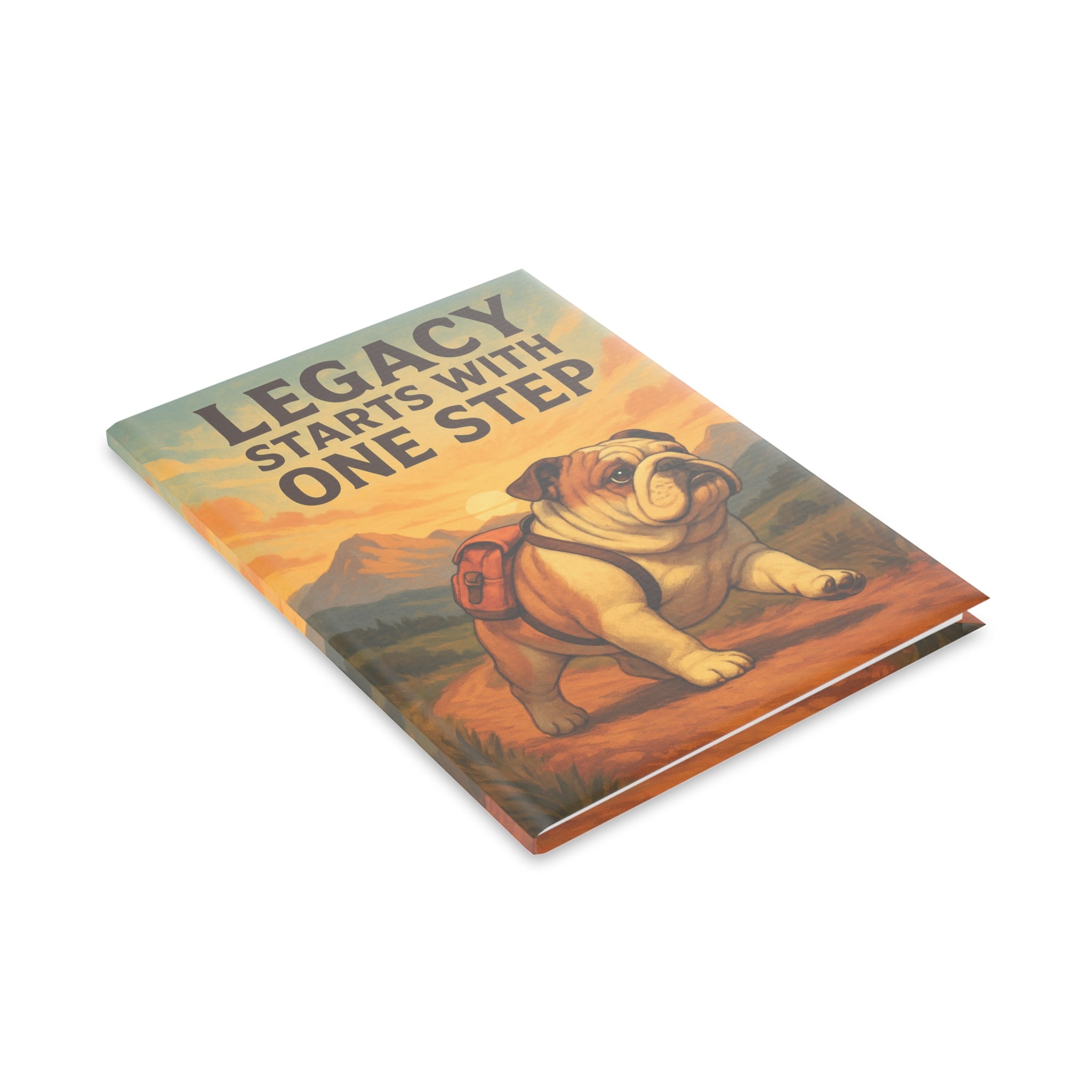 Legacy Bulldog Hardcover Notebook, Inspirational Journal for Dog Lovers, Gift for Students, Writers, and Pet Owners