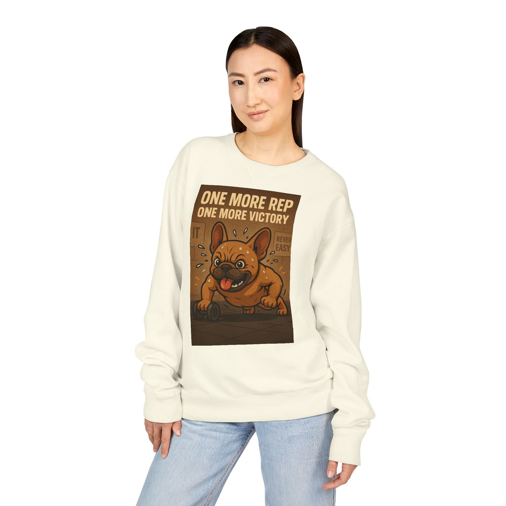 French Bulldog Gym Motivation Sweatshirt, Workout Apparel, Pet Lover Gift, Dog Owner Hoodie, Fitness Sweater, Cute Frenchie Jumper