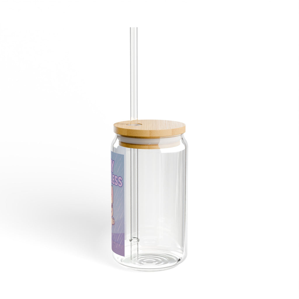 Sipper Glass 'Stay Relentless' Cute French Bulldog Motivational Tumbler (16 oz)
