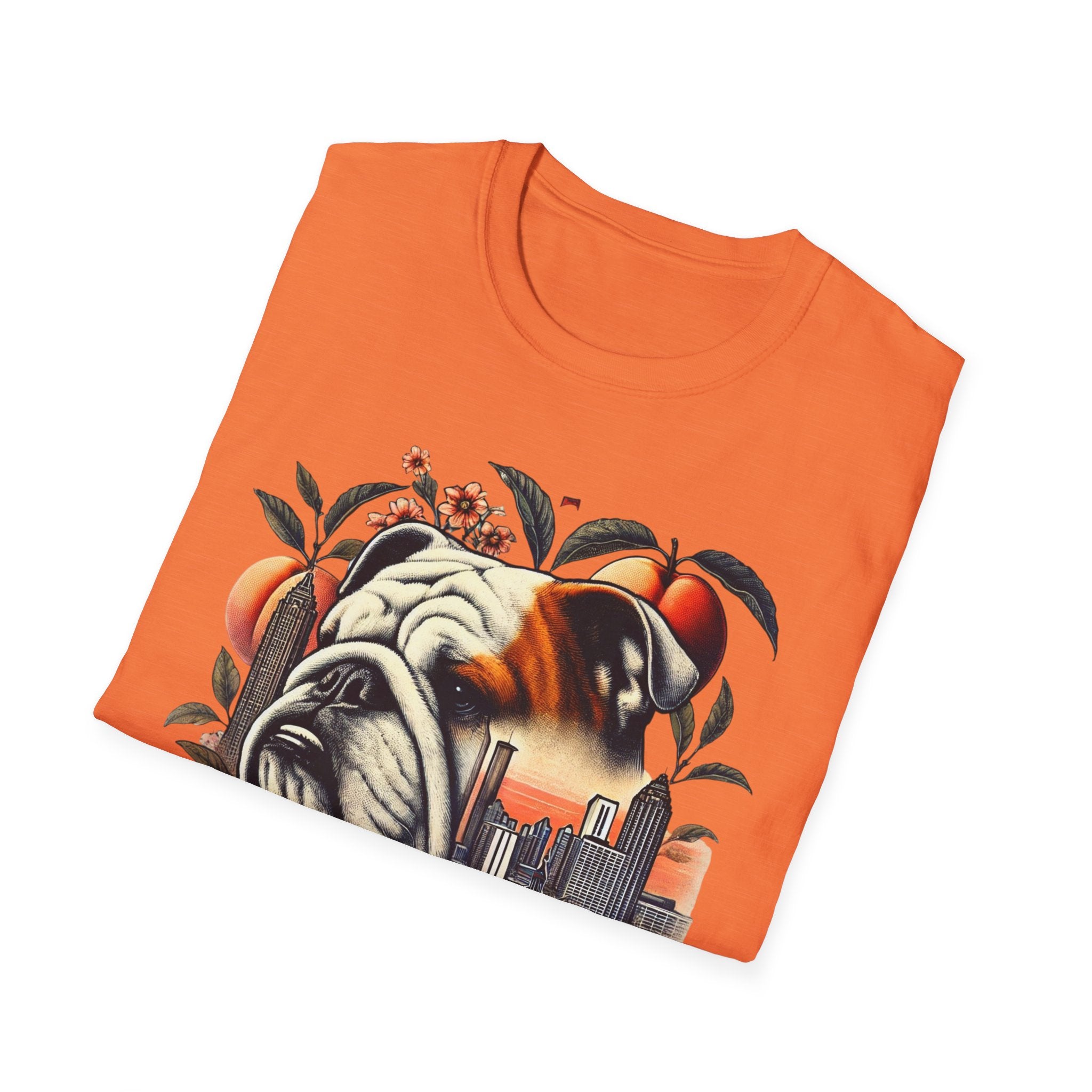 Georgia Bulldog Graphic Unisex Softstyle TShirt Casual Comfort for Dog Lovers