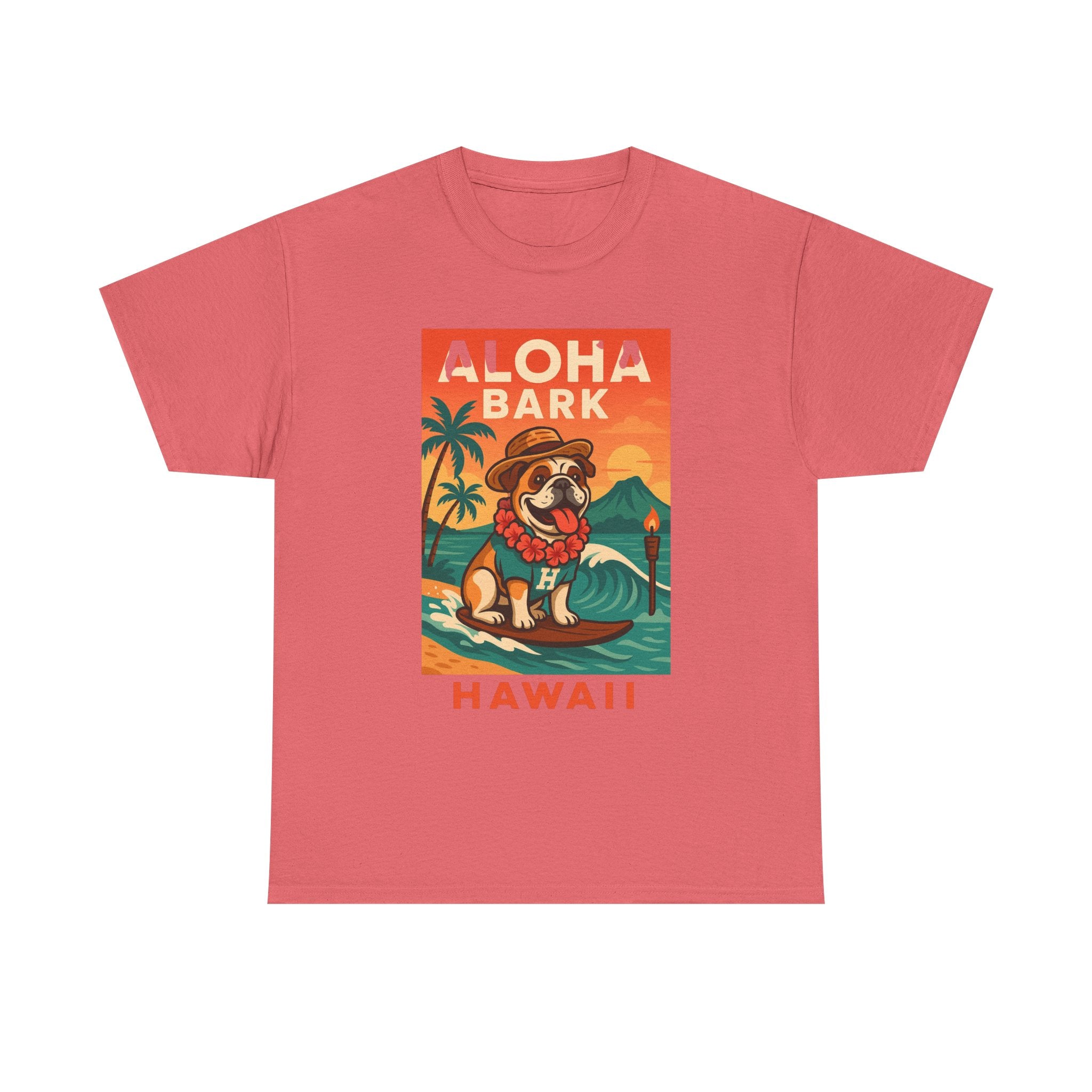 Aloha Bark Hawaii Unisex Heavy Cotton Tee Fun Summer Vibes for Dog Lovers