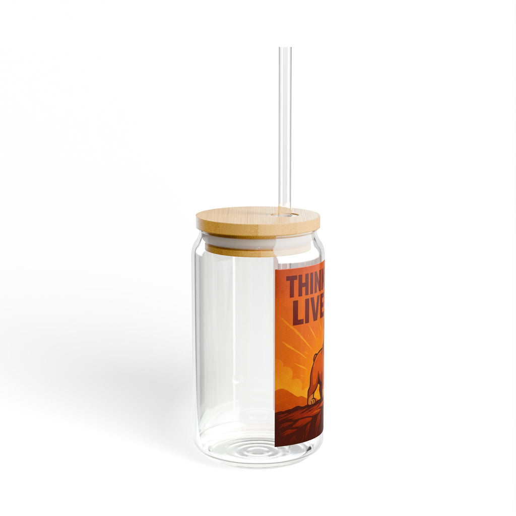 Think Brave Live Bold Bulldog Sipper Glass (16oz)