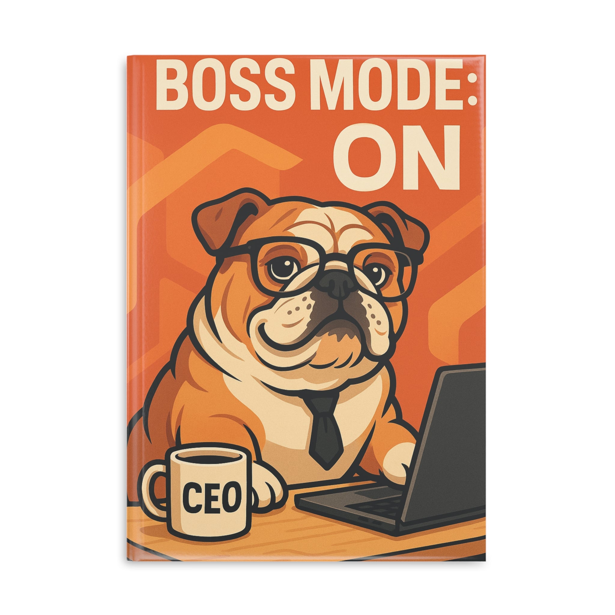 Boss Mode Hardcover Notebook - Fun Dog Design, Office Supplies for Entrepreneurs, Journal Gift, Creative Writing, Dog Lover's Gift
