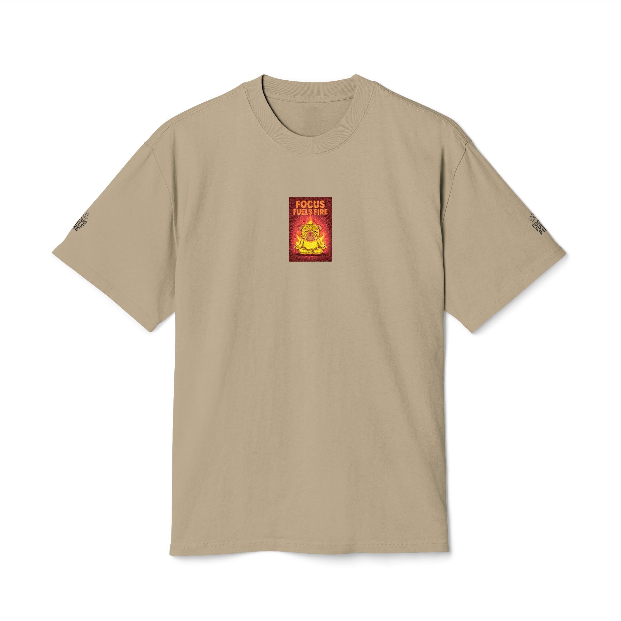 Fire Focus Fuels Fire Tarot Card Graphic Tee  Small Center Chest Flame Illustration