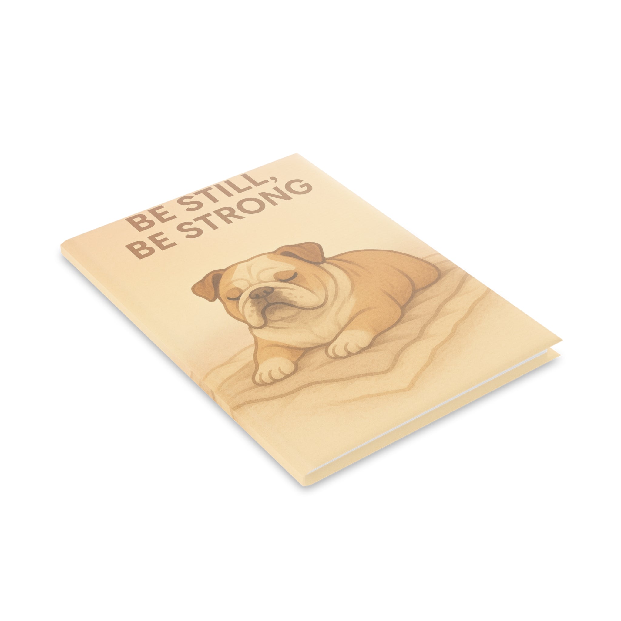 Serene Bulldog Notebook, Cute Hardcover Journal, Inspirational Gift, Pet Lovers Stationery, Motivational Writing Pad