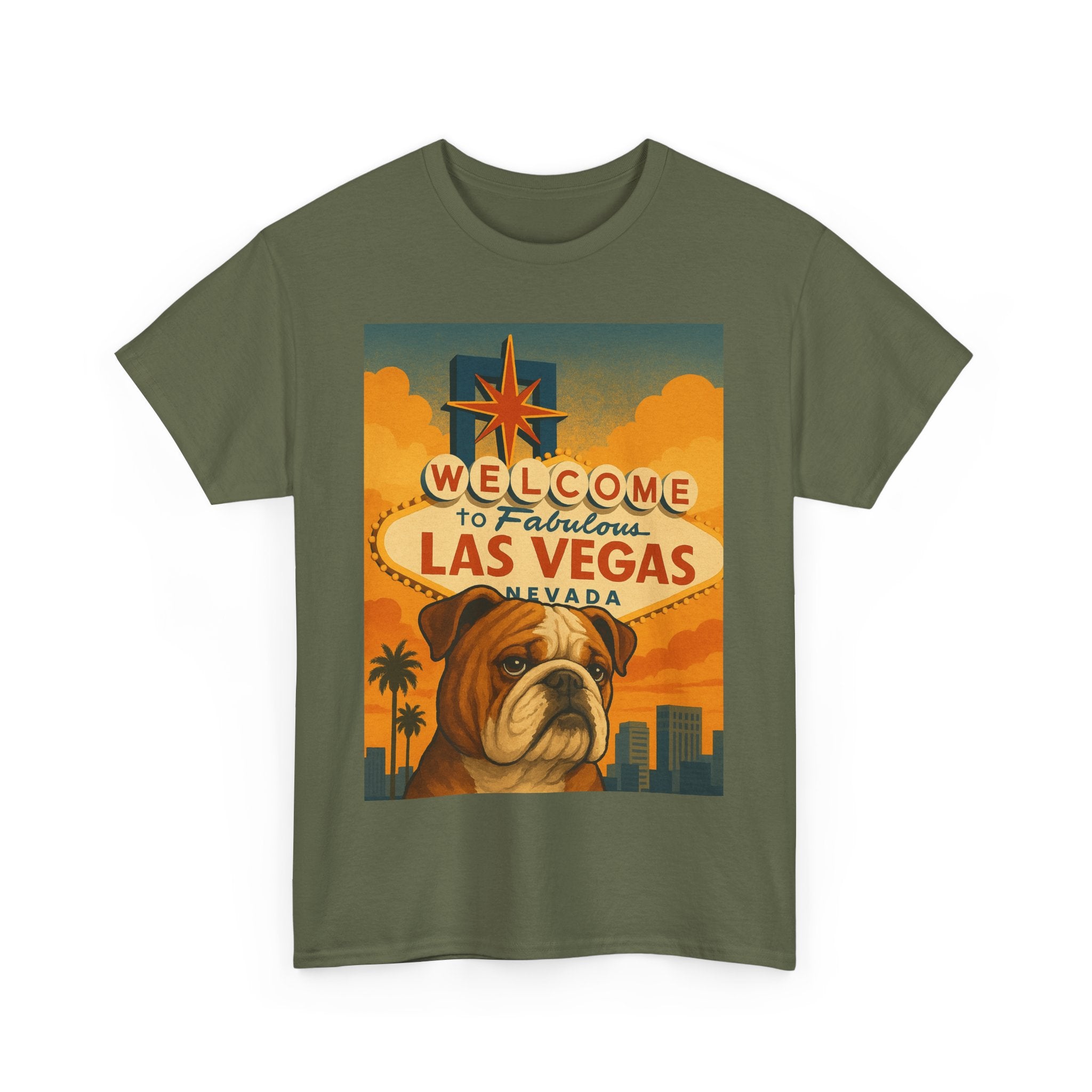 Vintage Las Vegas Bulldog Unisex Heavy Cotton Tee