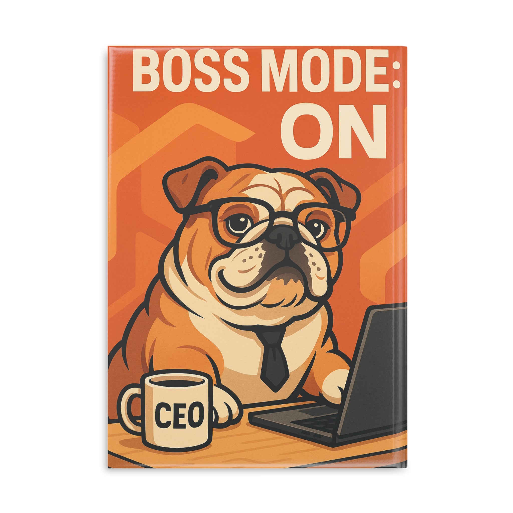 Boss Mode Hardcover Notebook - Fun Dog Design, Office Supplies for Entrepreneurs, Journal Gift, Creative Writing, Dog Lover's Gift