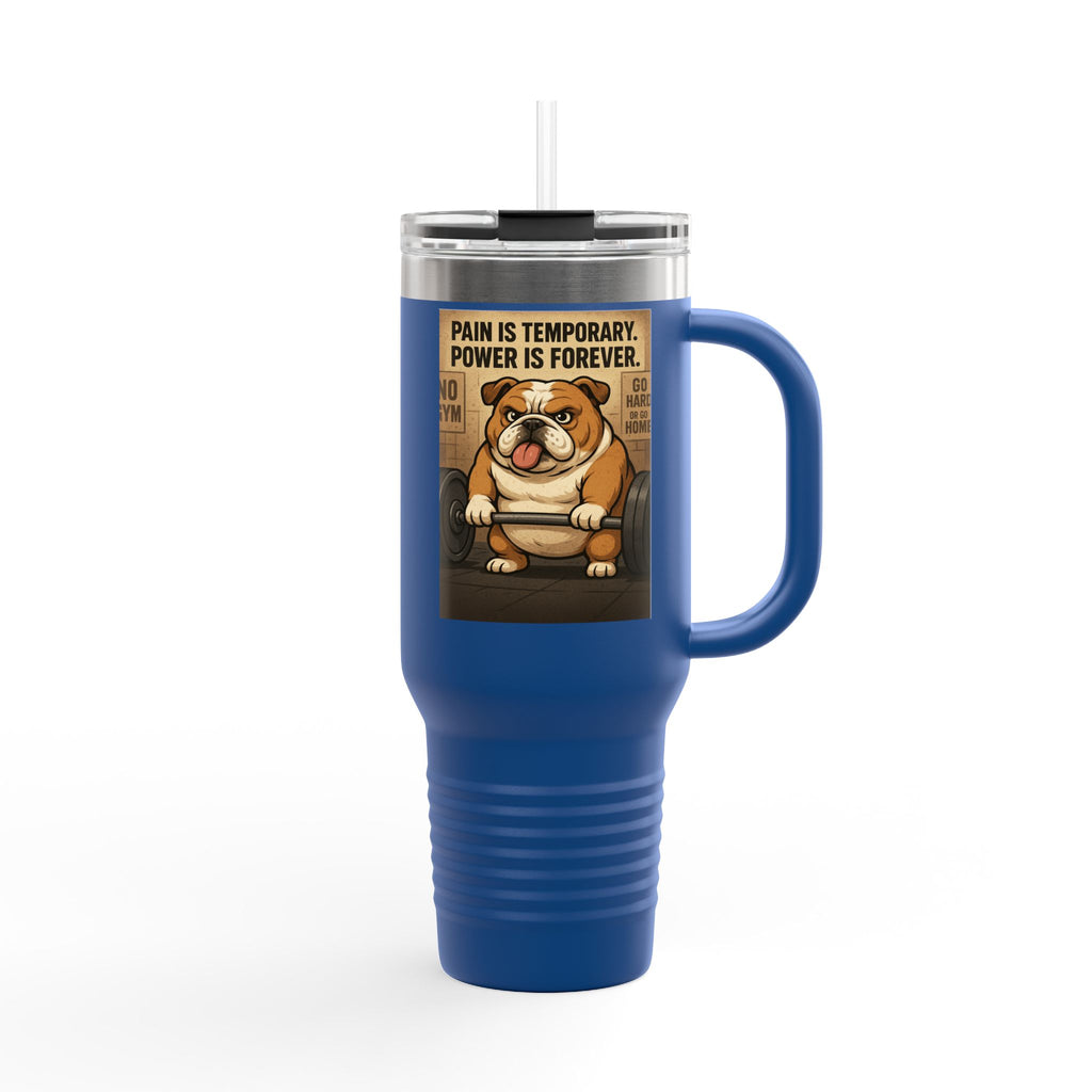 Funny Bulldog Insulated Travel Mug, 40oz | Perfect for Coffee Lovers, Pet Owners, Motivational Gifts, Gifts for Dog Lovers, Cute Drinkware