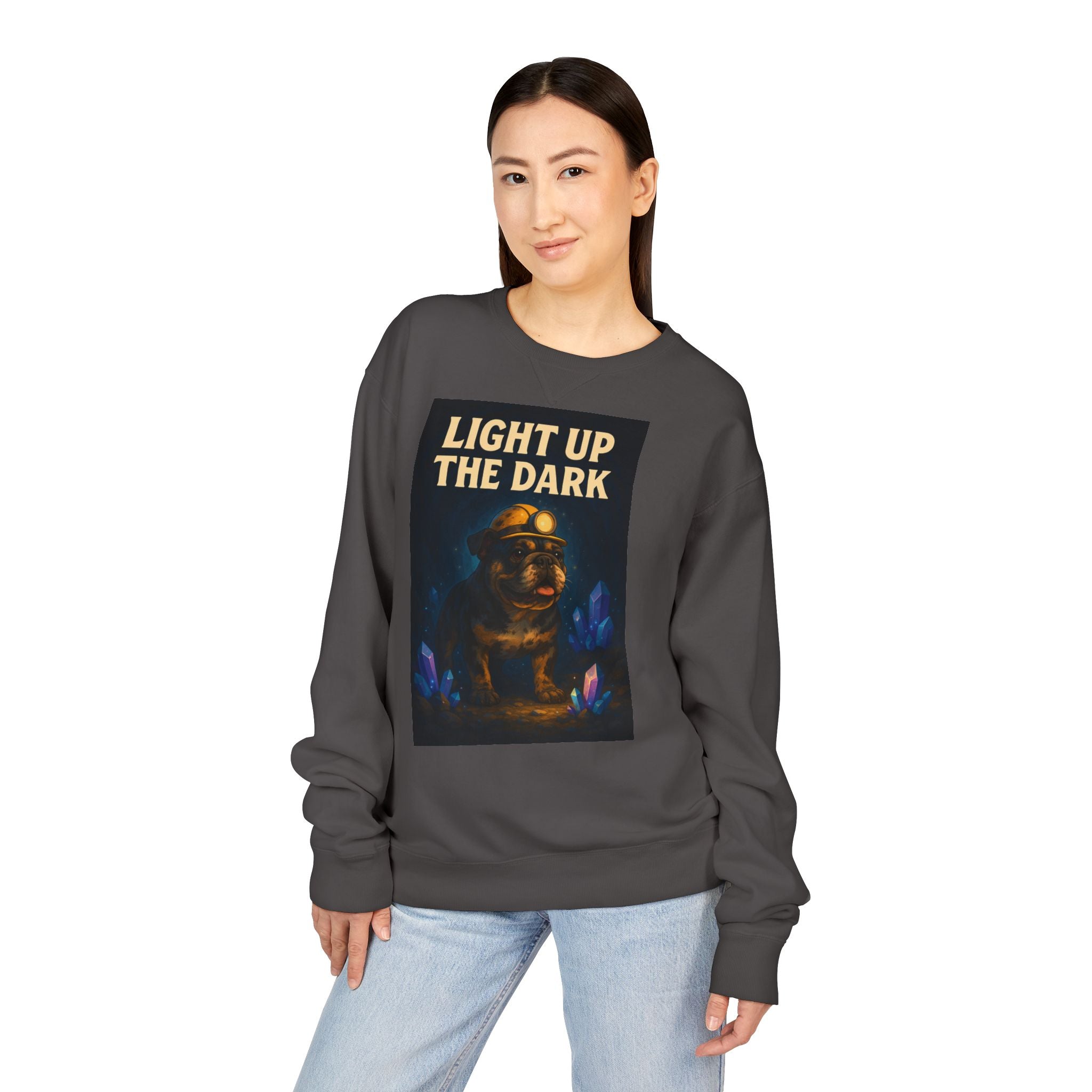 English Bulldog Cozy Graphic Sweatshirt, Inspirational Message, Unisex Sweatshirt, Dog Lover Gift, ComfortWash Crewneck, Cozy Bulldog Jumper
