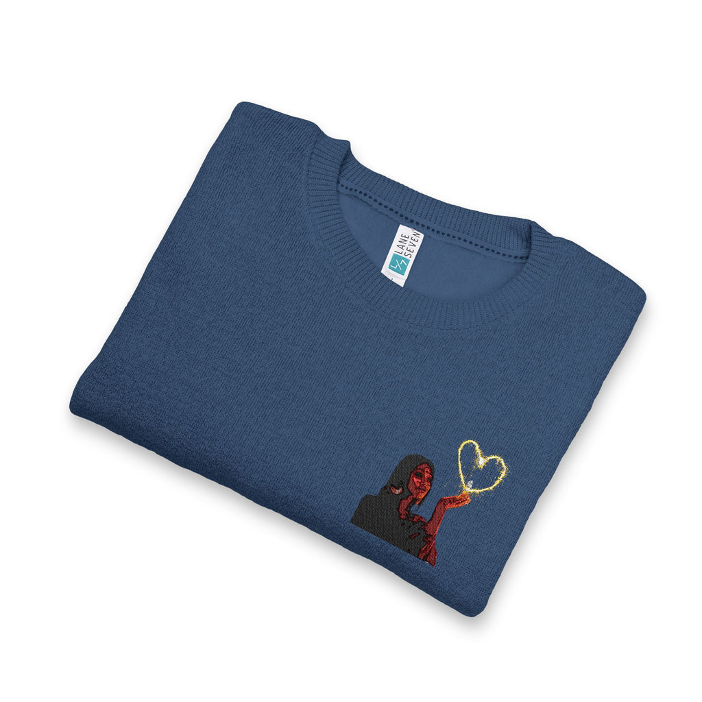 Embroidered Nantucket Cozy Heart Crewneck Sweatshirt