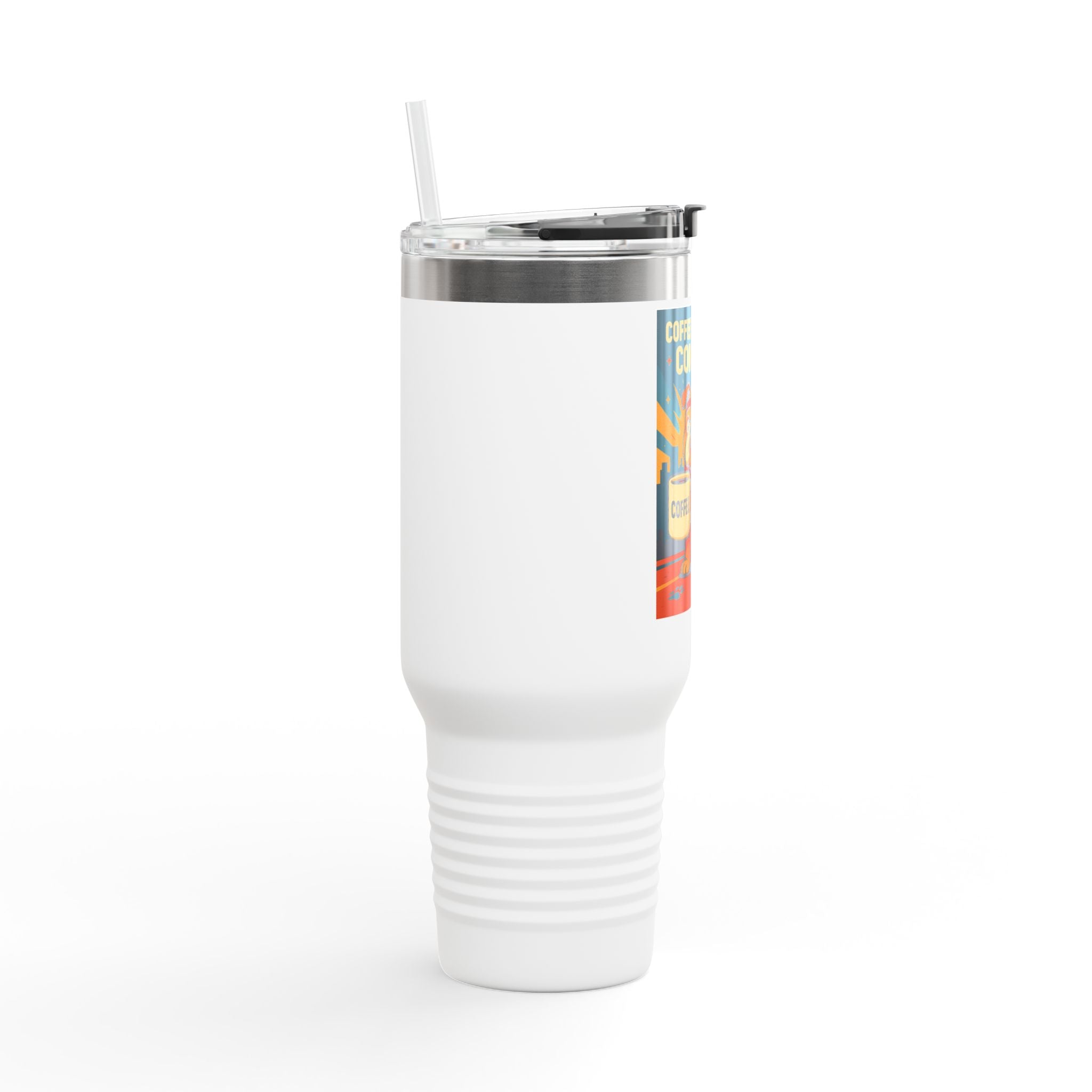 Superhero English Bulldog, Insulated Travel Tumbler, 40oz Mug, Gift for Coffee Lovers, Adventure Travel Cup, Funny Pet Lover Cup