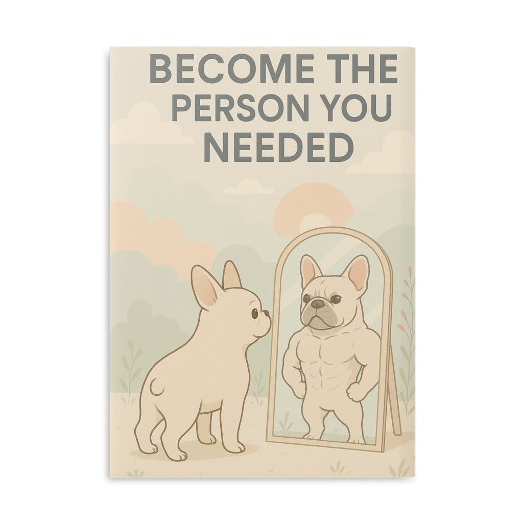 Cute Motivational Hardcover Notebook, Inspirational Journal for Dog Lovers, Gift for Friends, Cute Stationery, Unique Note Taking