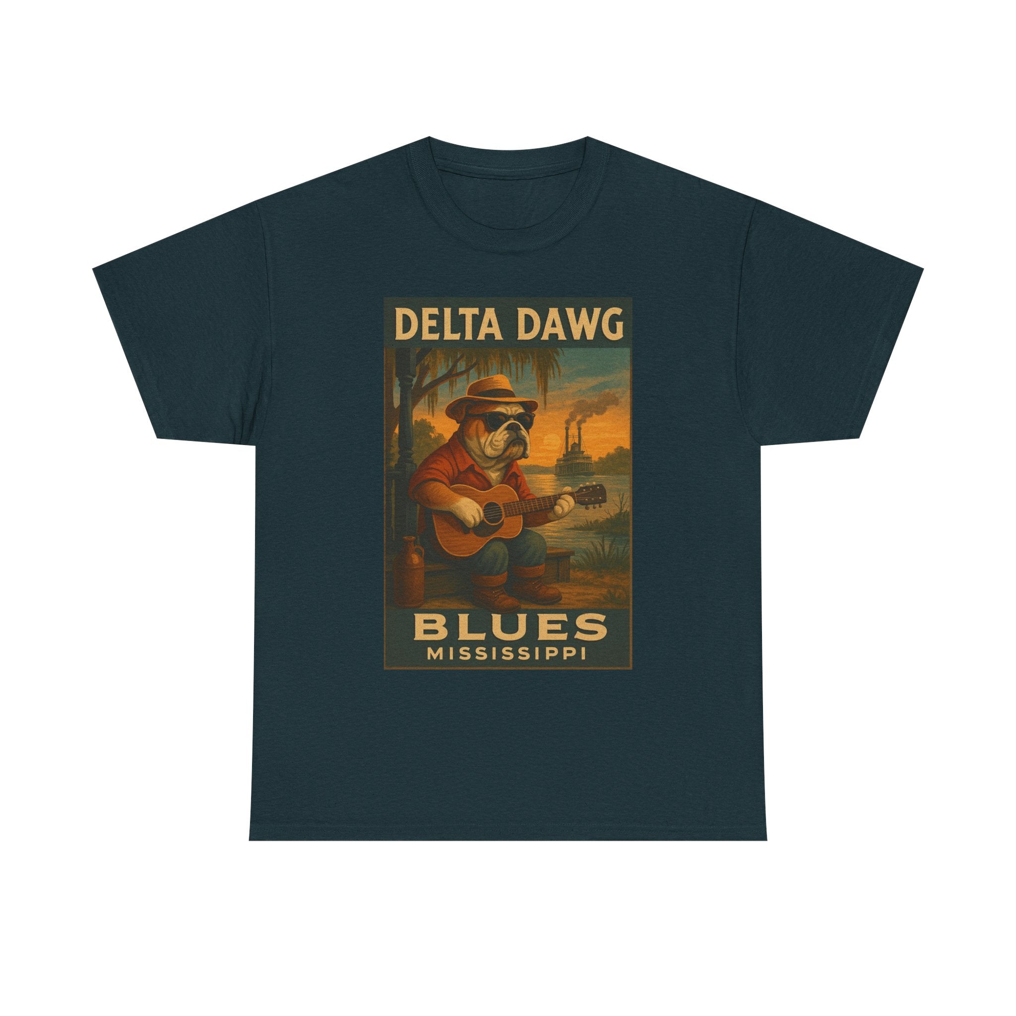 Mississippi Delta Dawg Blues Unisex Heavy Cotton Tee