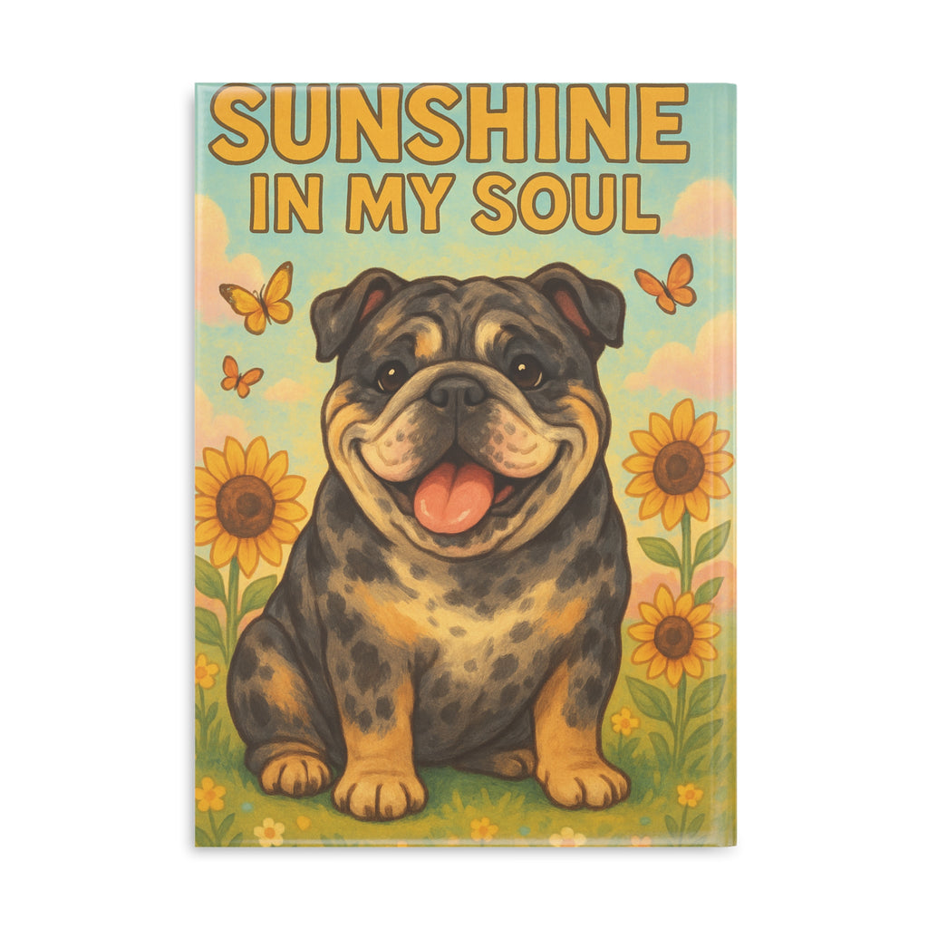 Cheerful Dog-Themed Hardcover Notebook, Journaling, Gifts for Pet Lovers, Sunshine in My Soul, Cute Stationery, School Supplies