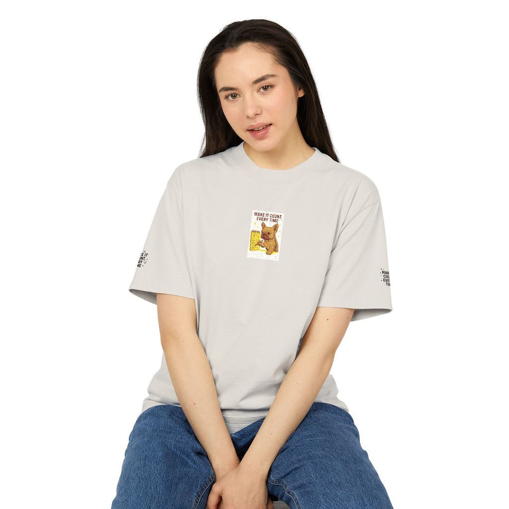 Vintage "Make It Count Every Time" Graphic Tee  Cute Woodland Illustration T-Shirt